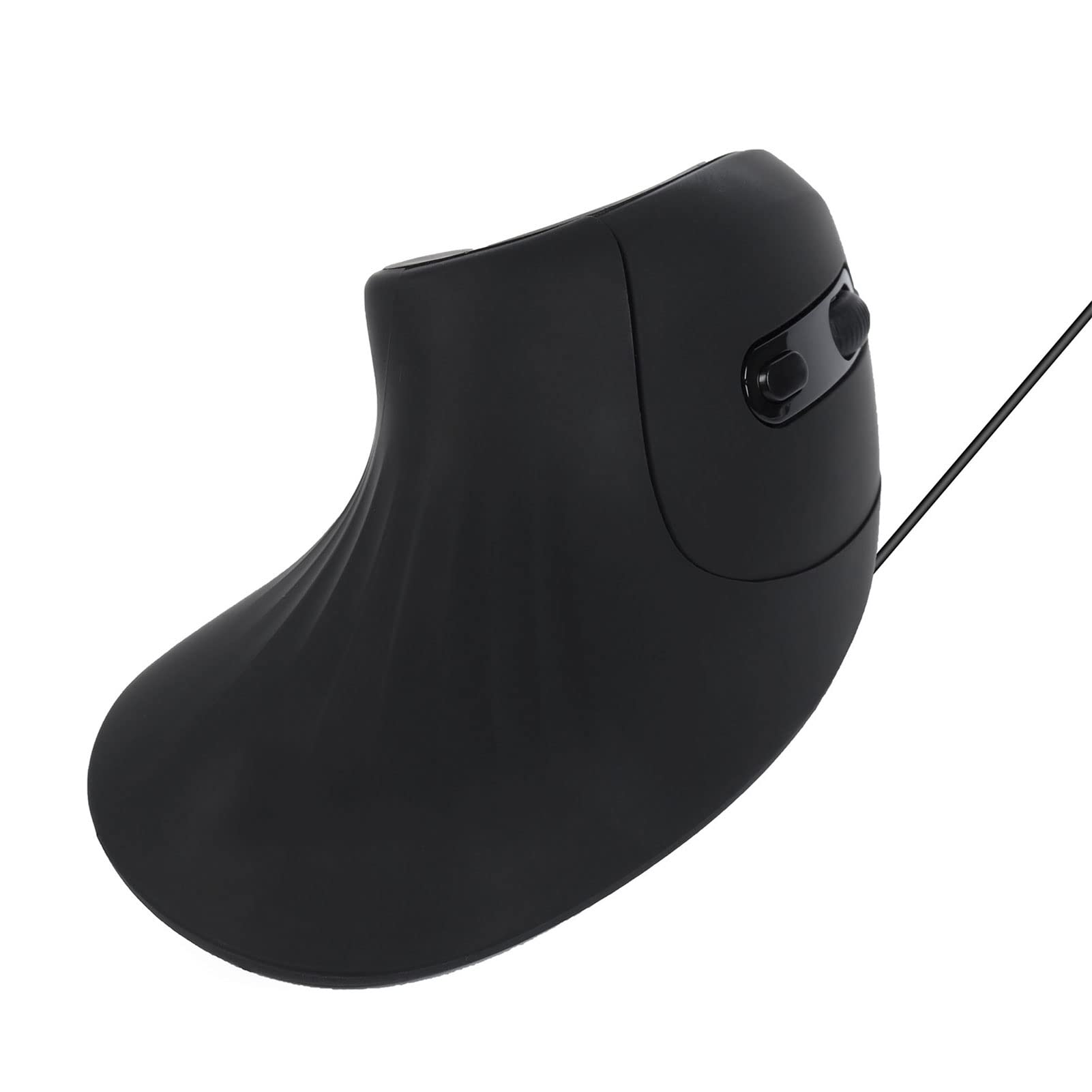 Ergonomic Vertical Mouse - 2400/3200 DPI Wired Optical Silent Mouse for Office & Laptop - Reduces Wrist Pain, Carpal Tunnel Relief - Comfortable Computer Mouse for Long Work Hours (Black) - Perfect for Office Workers, Programmers & Graphic Designers