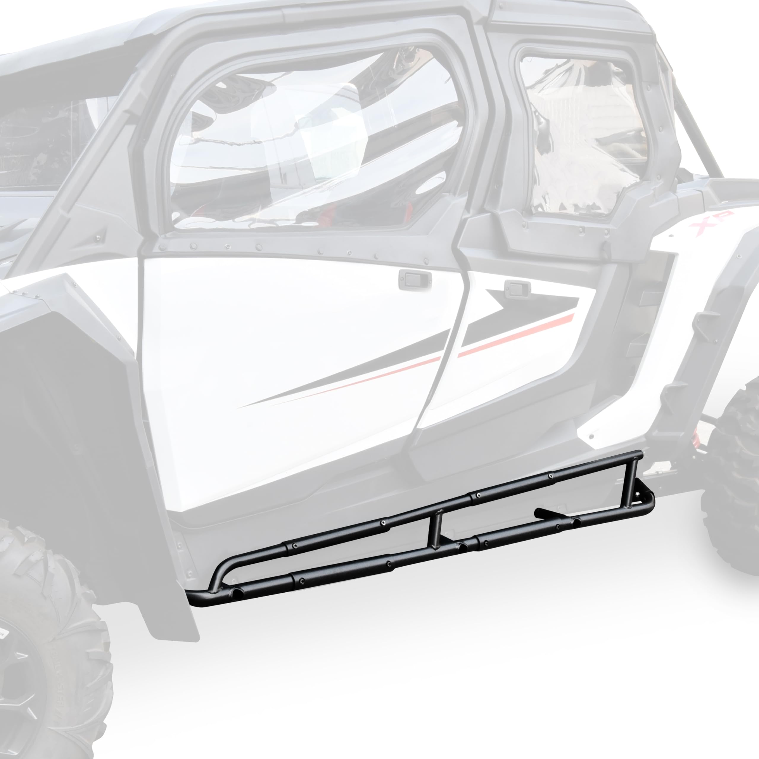 SAUTVS Black Nerf Bars Rock Sliders for Polaris RZR XP4 1000 (2024-2025) - Heavy Duty Side Bumper Guard, Low Profile Side Steps & Tree Kickers for Off-Road Protection - Perfect for Trail Riding, Rock Crawling & 4-Seat UTV Adventures