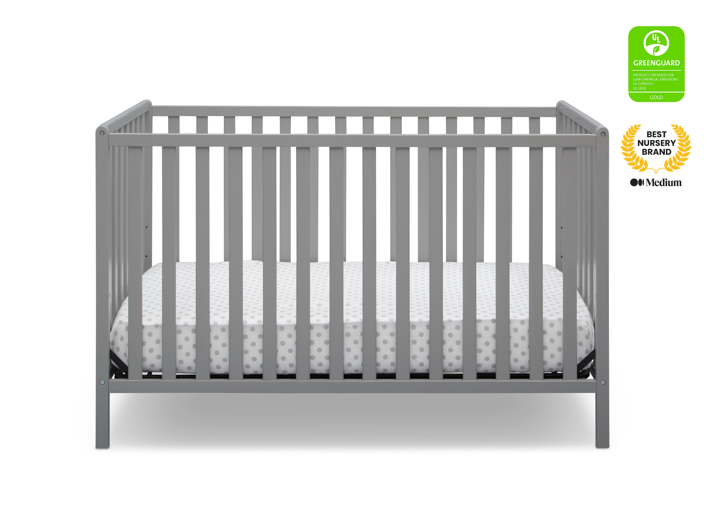 Heartland 4-in-1 Convertible Baby Crib - Toddler Bed, Daybed & Full-Size Bed - Safe Nursery Furniture for Newborn to Adult - Perfect for Baby Rooms, Daycare Centers & Guest Bedrooms