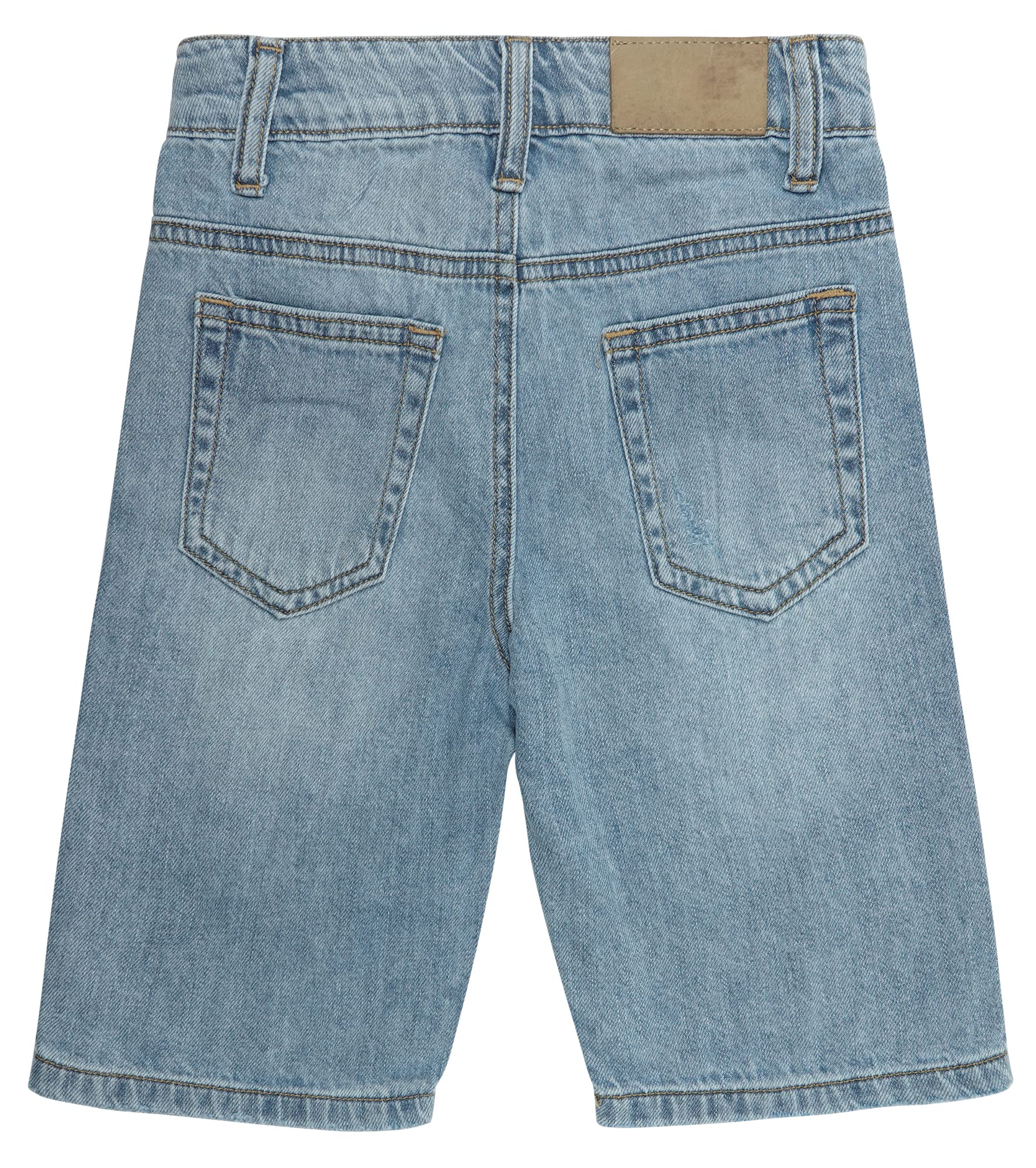 KIDSCOOL SPACE Boys' Ripped Denim Shorts - Stretchable Elastic Waist Summer Jeans for Kids | Perfect for Playdates, Beach Outings & Casual Wear