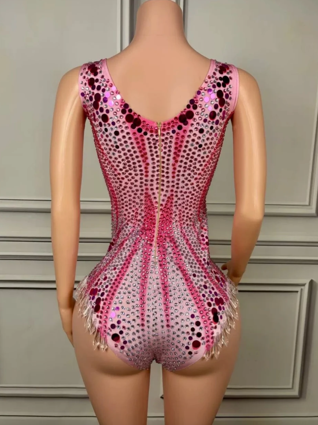 Taylor Swift Inspired Rhinestone Sequin Dress - Sparkly Leotard Bodysuit for Festival, Party, Concert & Bridal Outfit - Celebrity Style Jumpsuit for Women