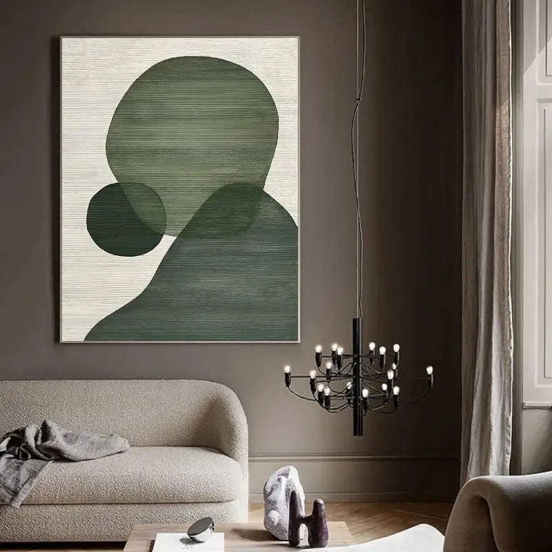 Abstract Tranquility Art Painting - Modern Wall Decor for Living Room, Bedroom & Office - Handmade Canvas Artwork #WS013