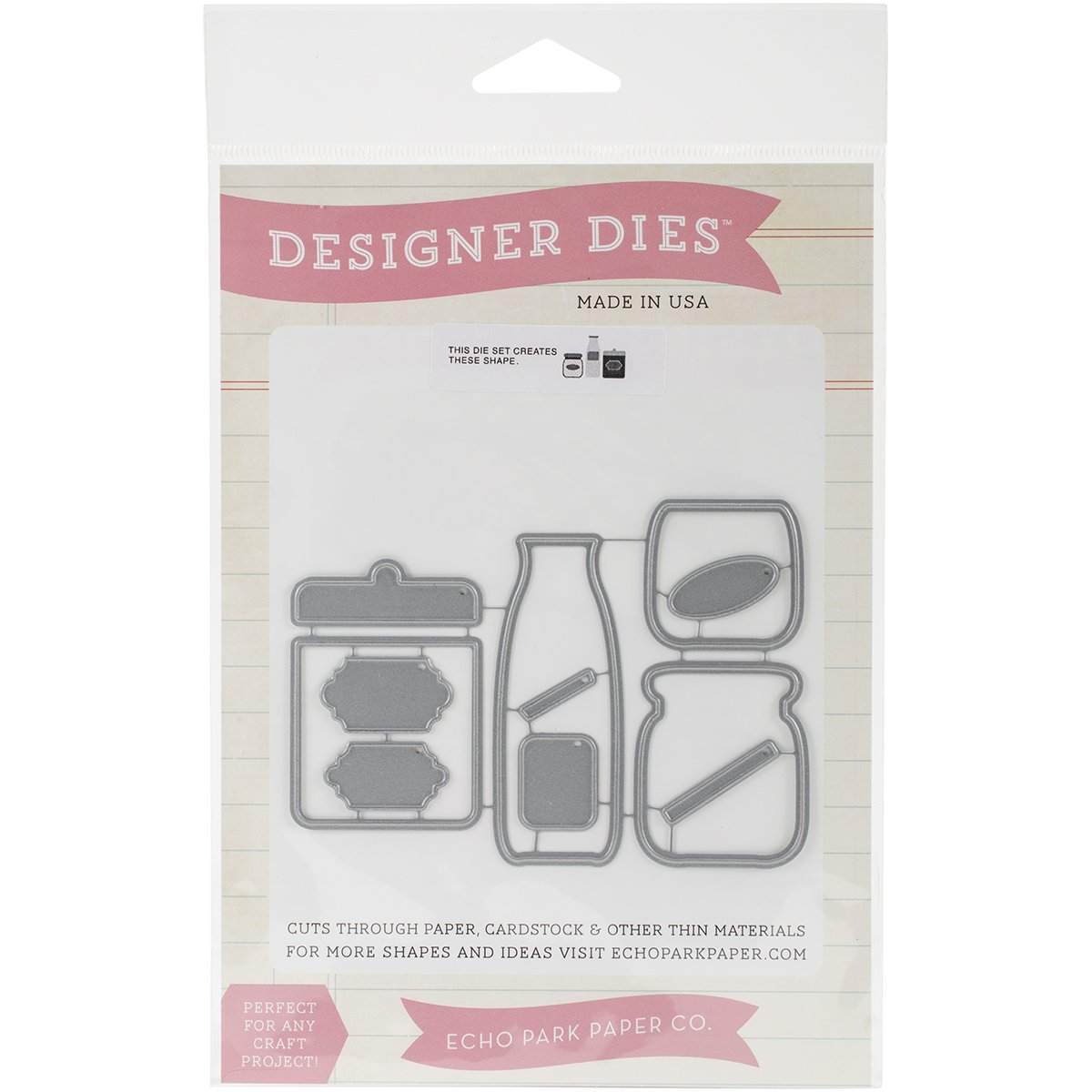 Echo Park Paper Company Canisters Die Set - Scrapbooking & Card Making Supplies for DIY Crafts, Home Decor, and Gift Packaging