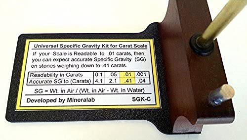 Precision Electronic Carat Scale Specific Gravity Kit - Universal Gemstone Density Tester for Jewelry Making, Gold Testing & Mineral Identification