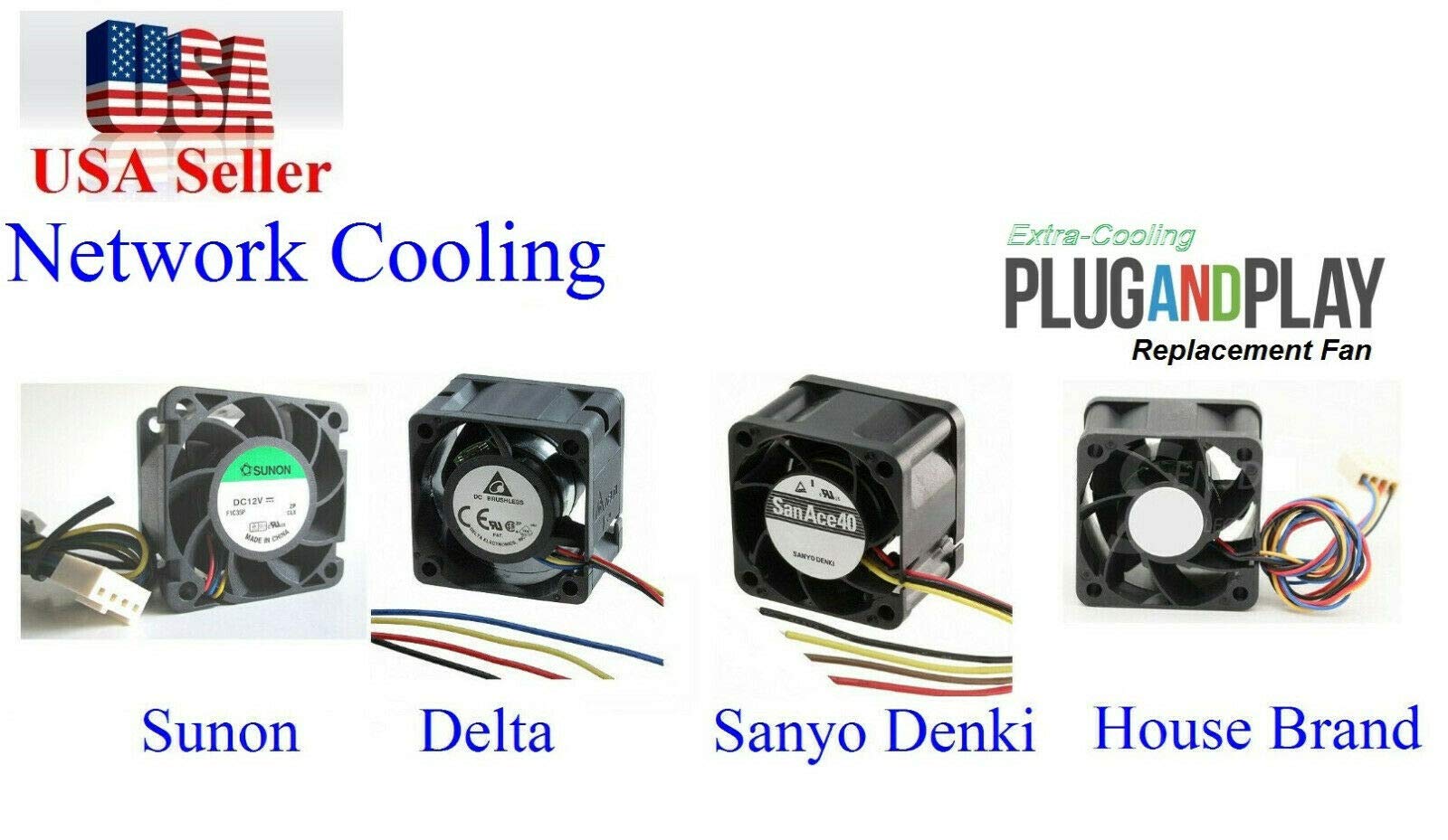 Cisco (3 Pack) Extra Cooling Quiet Replacement Fans for NETGEAR GS752TXP Smart Pro Switch - Upgrade Cooling System for Server Room, Data Center & Network Cabinet