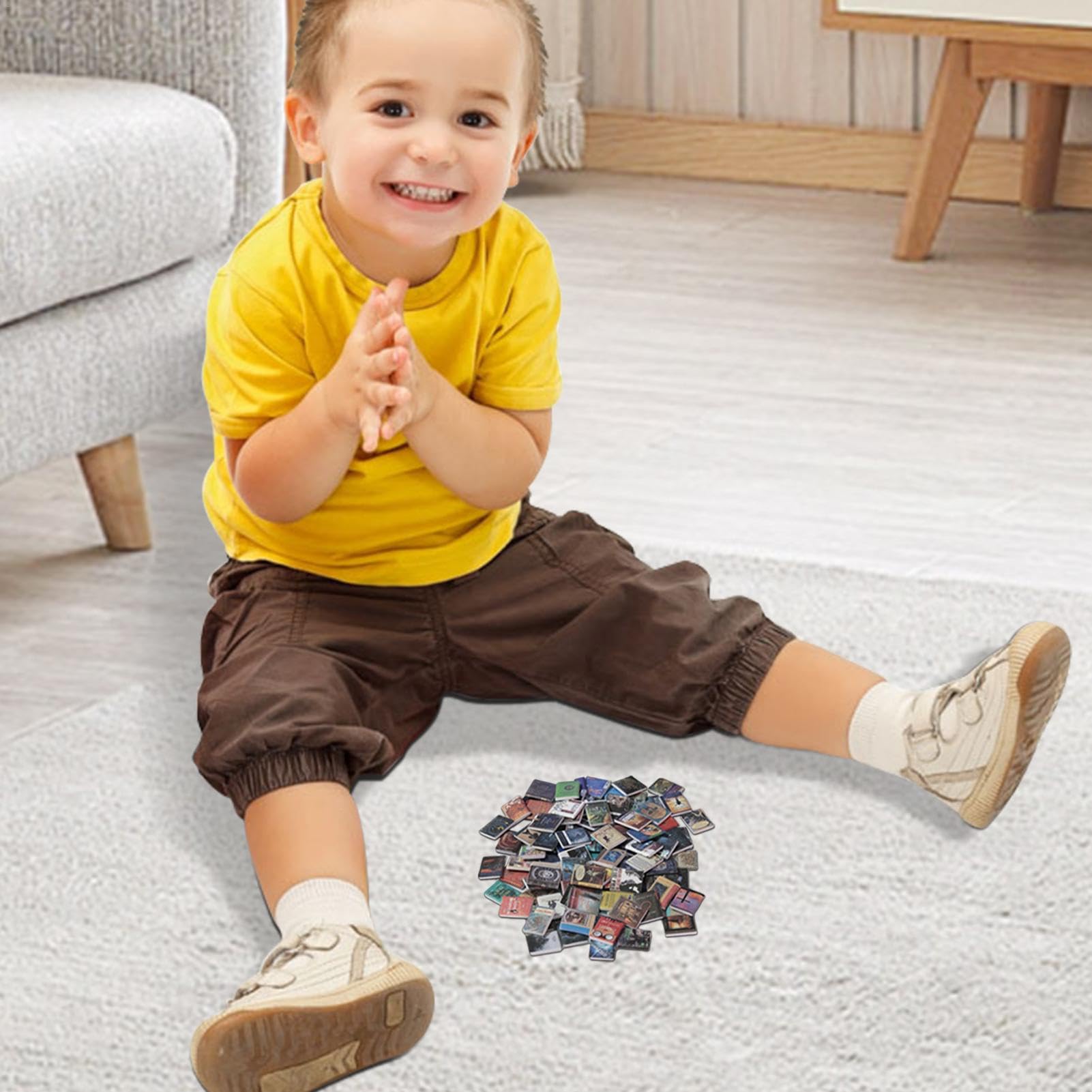 200-Piece Miniature Books for Dollhouse - Tiny Brand Books & Accessories - Perfect for Dollhouse Decor, DIY Crafts, and Miniature Scenes