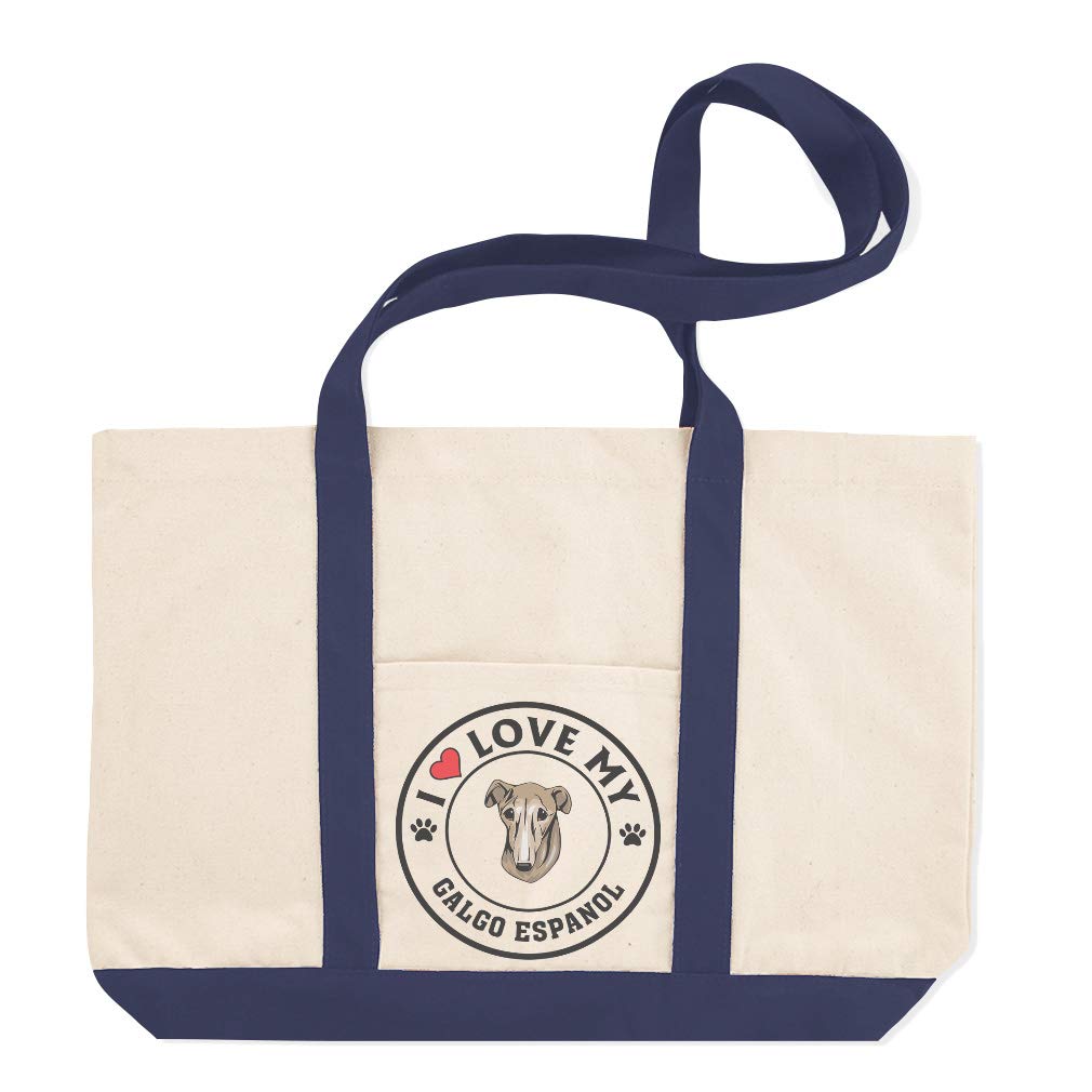 Galgo Espanol Dog Tote Bag - Women's Canvas Beach Bag for Dog Lovers