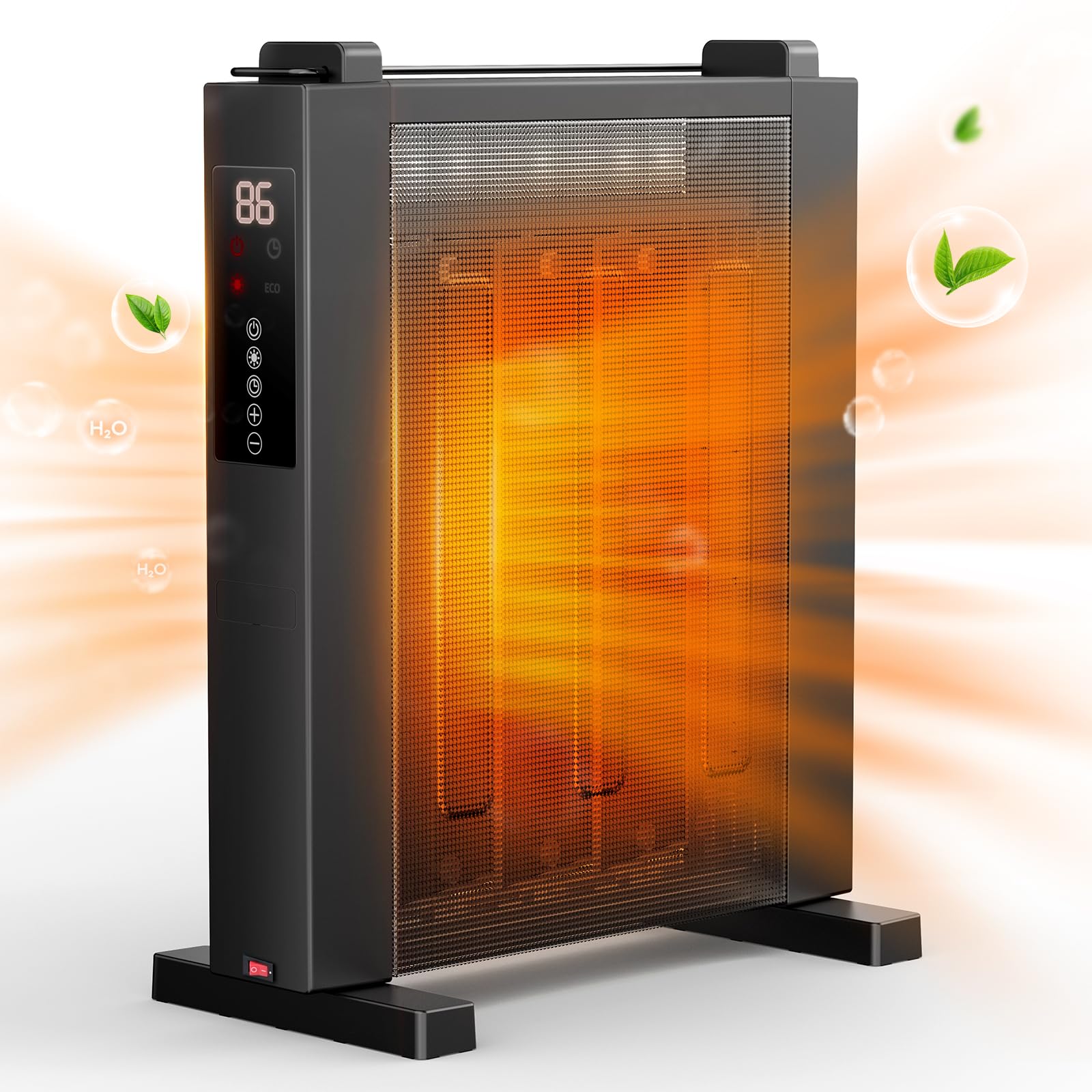 Air Choice 1500W Convection Space Heater with Thermostat - Whole Room Electric Heater for Large Indoor Spaces, 12H Timer, Remote Control, Eco Mode & Child Lock - Perfect for Home, Office, Garage, Workshop and Basement Heating