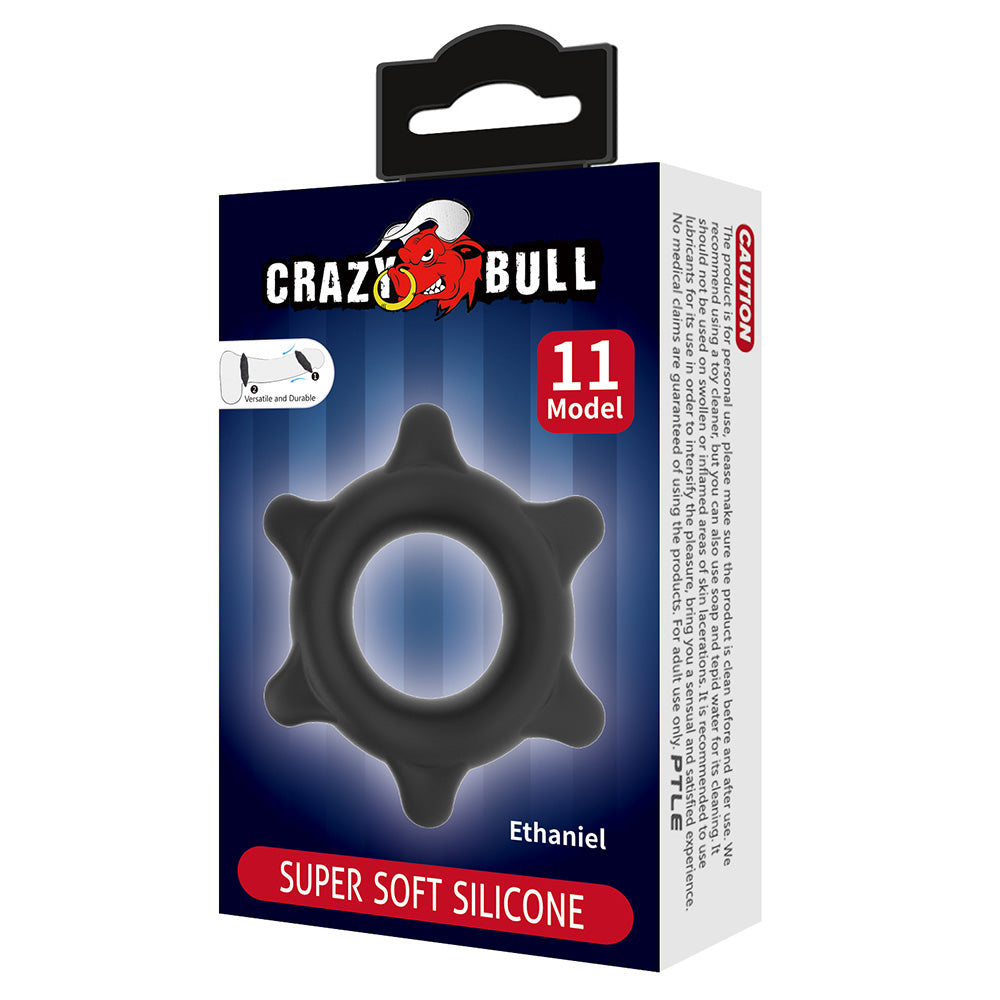 Crazy Bull Ethaniel Silicone Cock Ring - Premium Stretchy Cock Ring for Men, Enhances Pleasure & Performance, Comfortable & Durable Design (Model 11) - Perfect for Couples Play & Solo Use