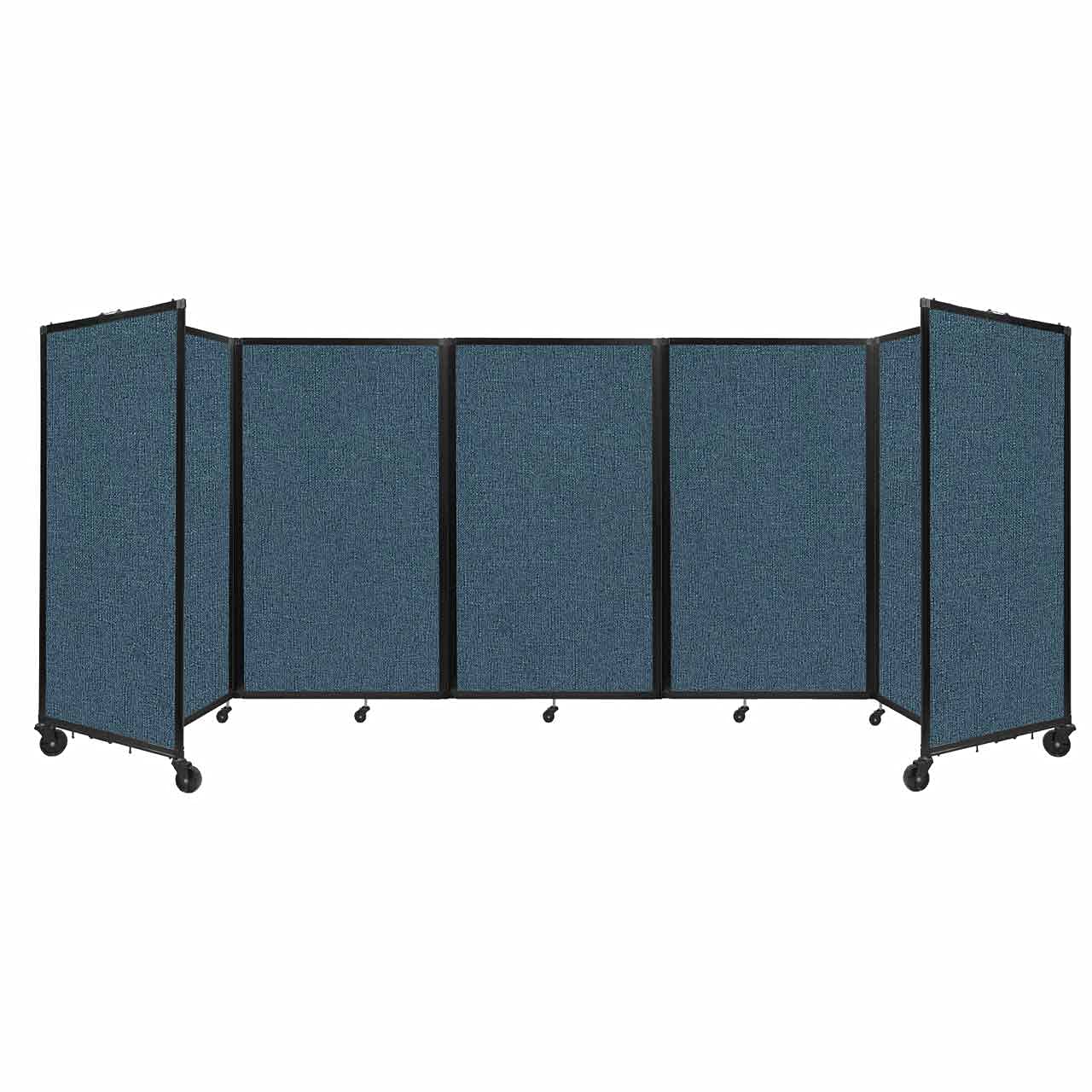 Versare 360° Portable Room Divider - 5-Panel Freestanding Office Partition with Locking Wheels | 14