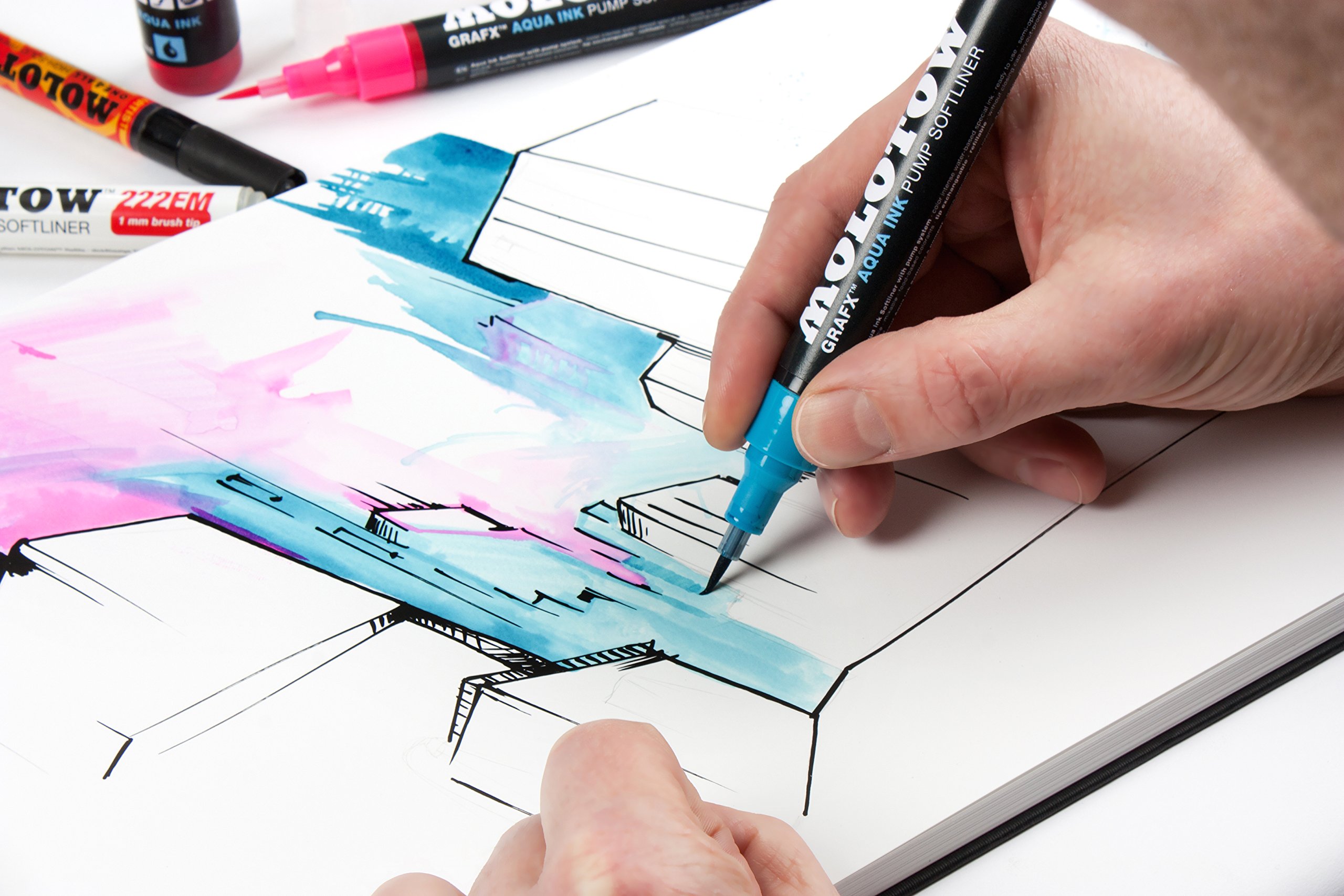 Molotow GRAFX Aqua Ink Blender Refill - 30ml Bottle for Graffiti, Calligraphy & Airbrush Art - Premium Alcohol-Based Ink for Artists & Designers (699.040)