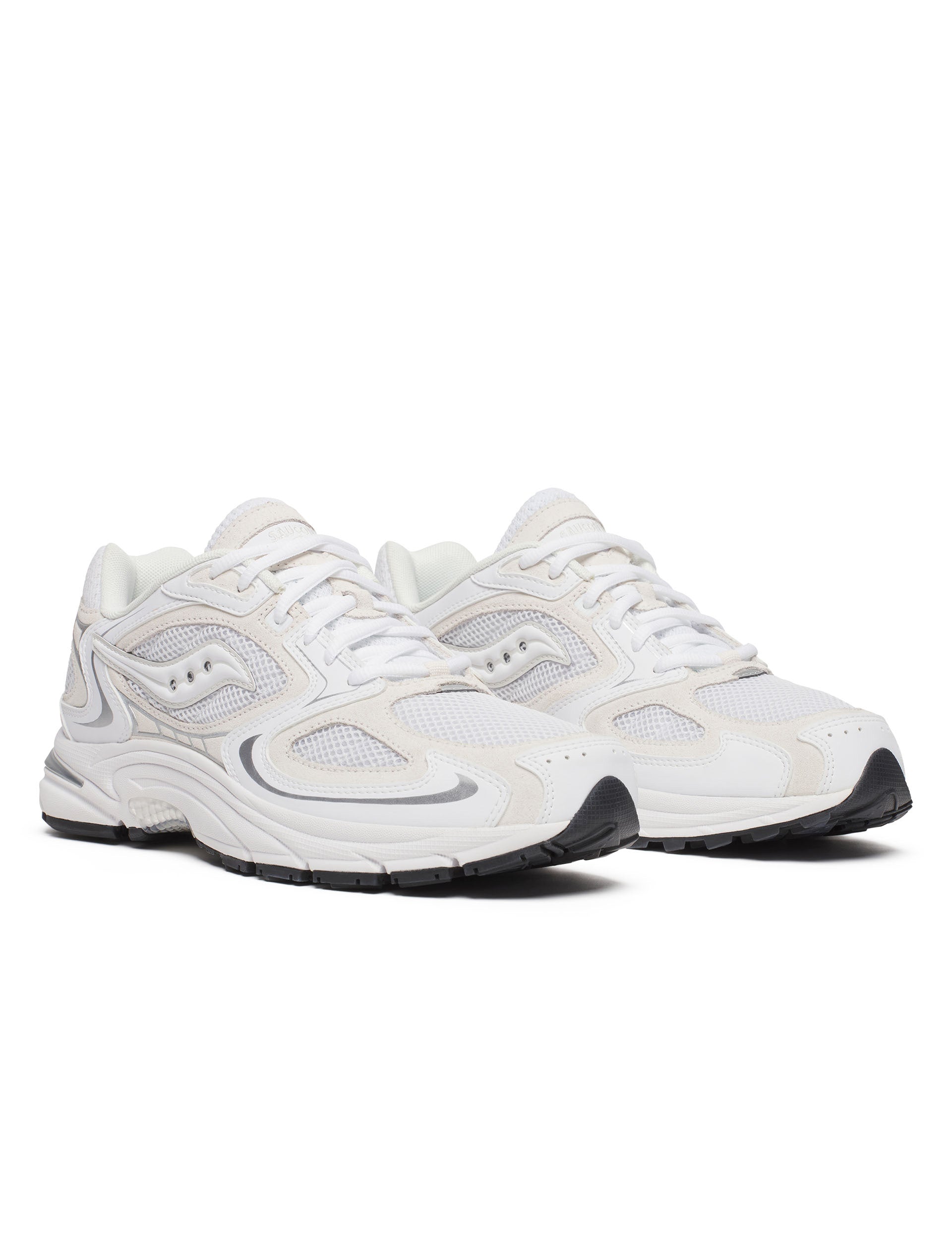 Grid Jazz 9 Suede Sneakers - White/Off White Men's Casual Shoes for Streetwear & Everyday Comfort