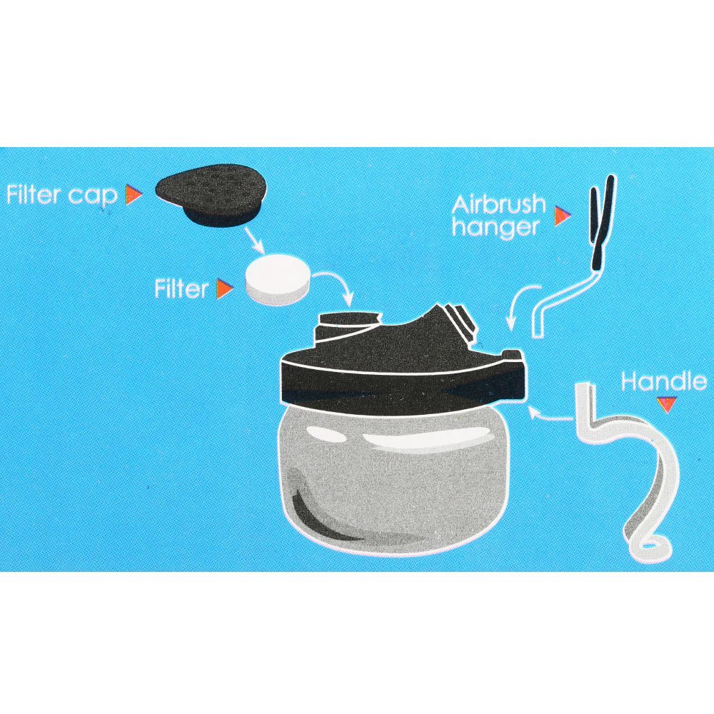 Ubersweet® Professional Glass Airbrush Cleaning Pot - Paint Holder & Cleaning Jar for Manicures, Tattoos & Art Supplies | Perfect for Artists, Nail Techs & Tattoo Professionals