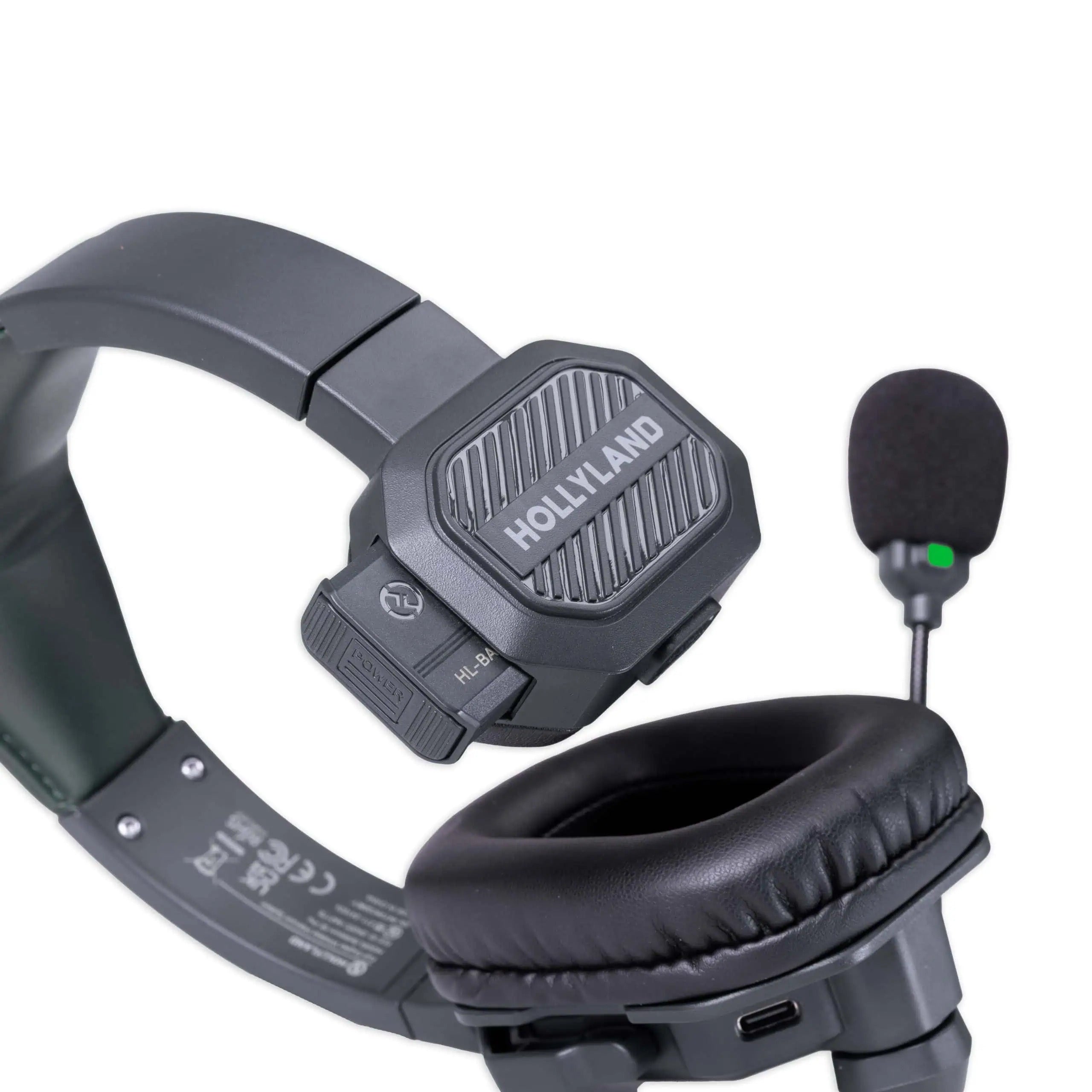 Hollyland Solidcom SE Pro 4S 4-Person Noise Cancelling Headset Intercom System - Single Ear Communication Headset (Model 5601Pro 4S) for Construction, Event Crew & Motorcycle Riding Teams