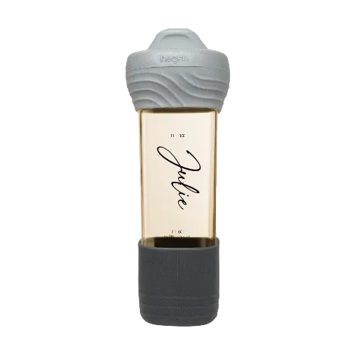 Hegen PCTO™ 450ml/15oz PPSU Baby Bottle with Loop & Boot - Slate Grey | Personalized Name & Design | Perfect for Travel, Daycare & On-the-Go Feeding