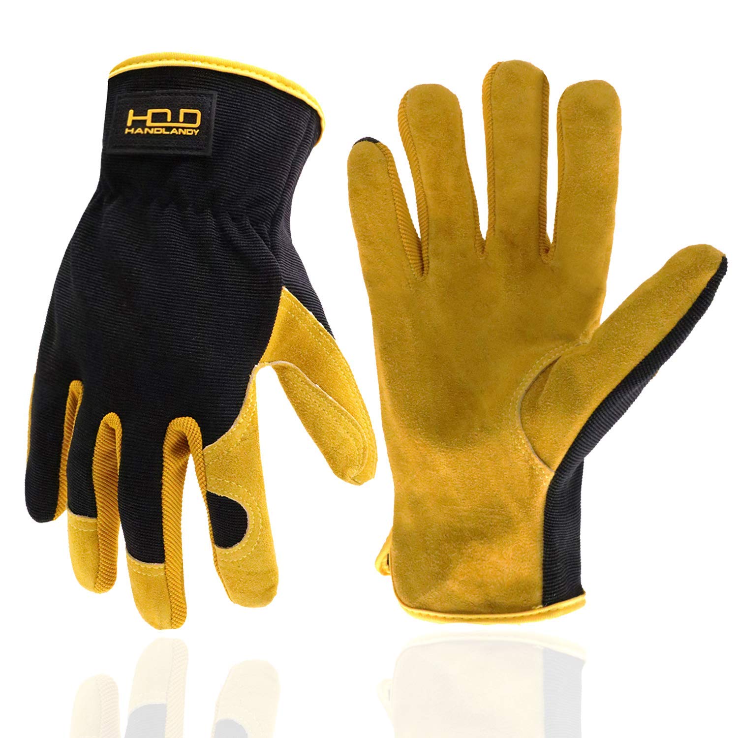 Premium Leather Gardening & Utility Work Gloves for Men & Women - Durable, Comfortable, Large Size - Ideal for Landscaping, Farming, and Outdoor Chores