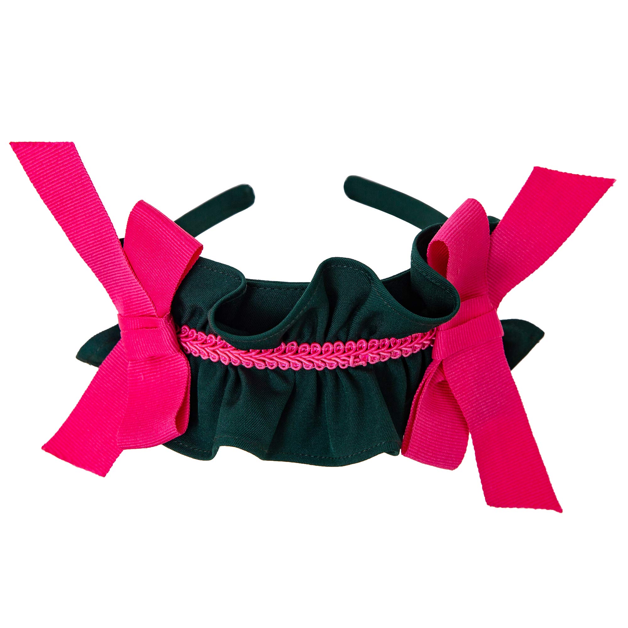 Pettigirl Girls Dark Green Casual Ruffle Dress with Headband - Stylish Outfit for Birthday Parties, School Events & Family Photos