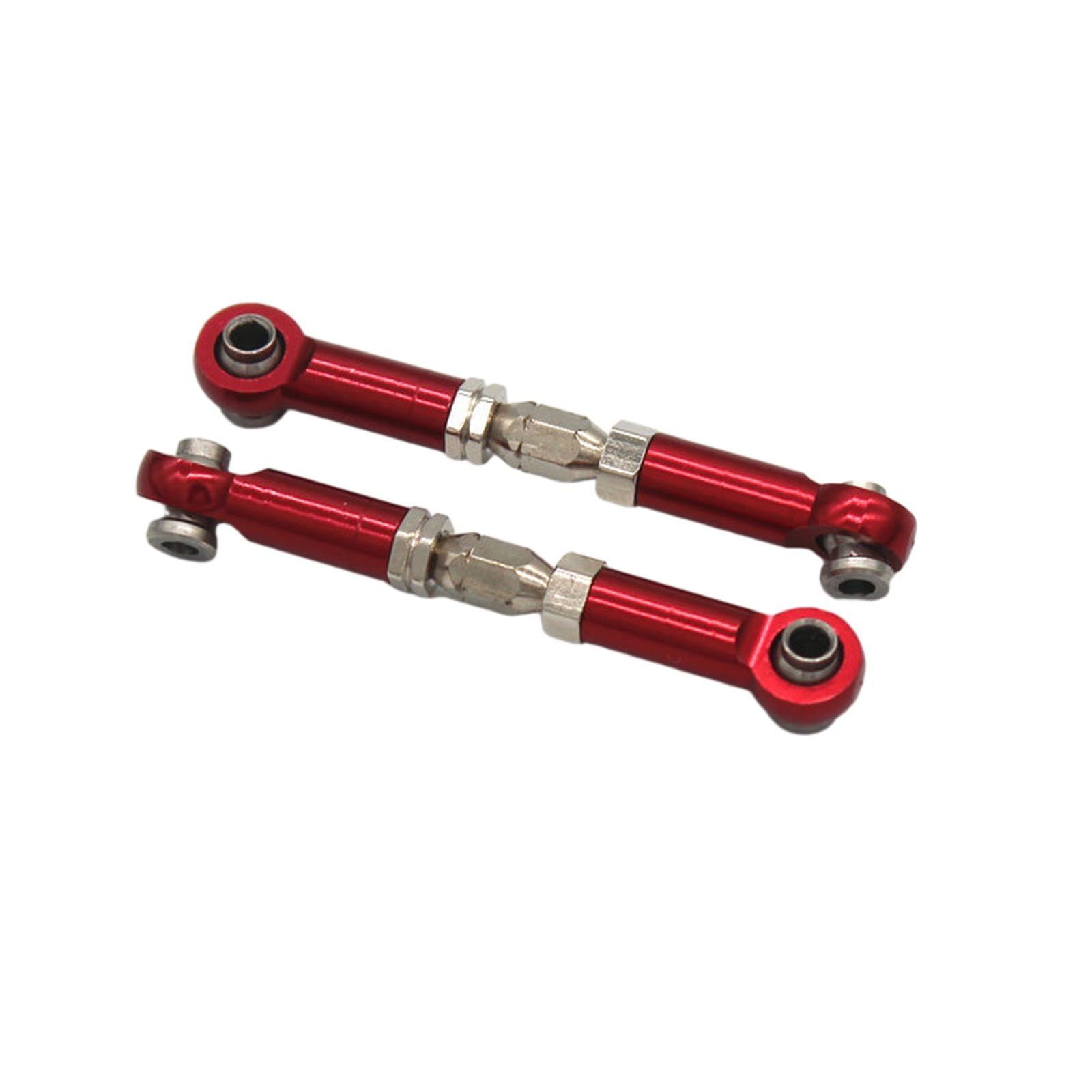 B Baosity 2Pcs High Strength RC Car Steering Link Rod & Turnbuckles - Replacement Linkage Rod Ends for 1/16 H16 16208 Models - Perfect for DIY Upgrades & Off-Road RC Car Racing Accessories (Red)