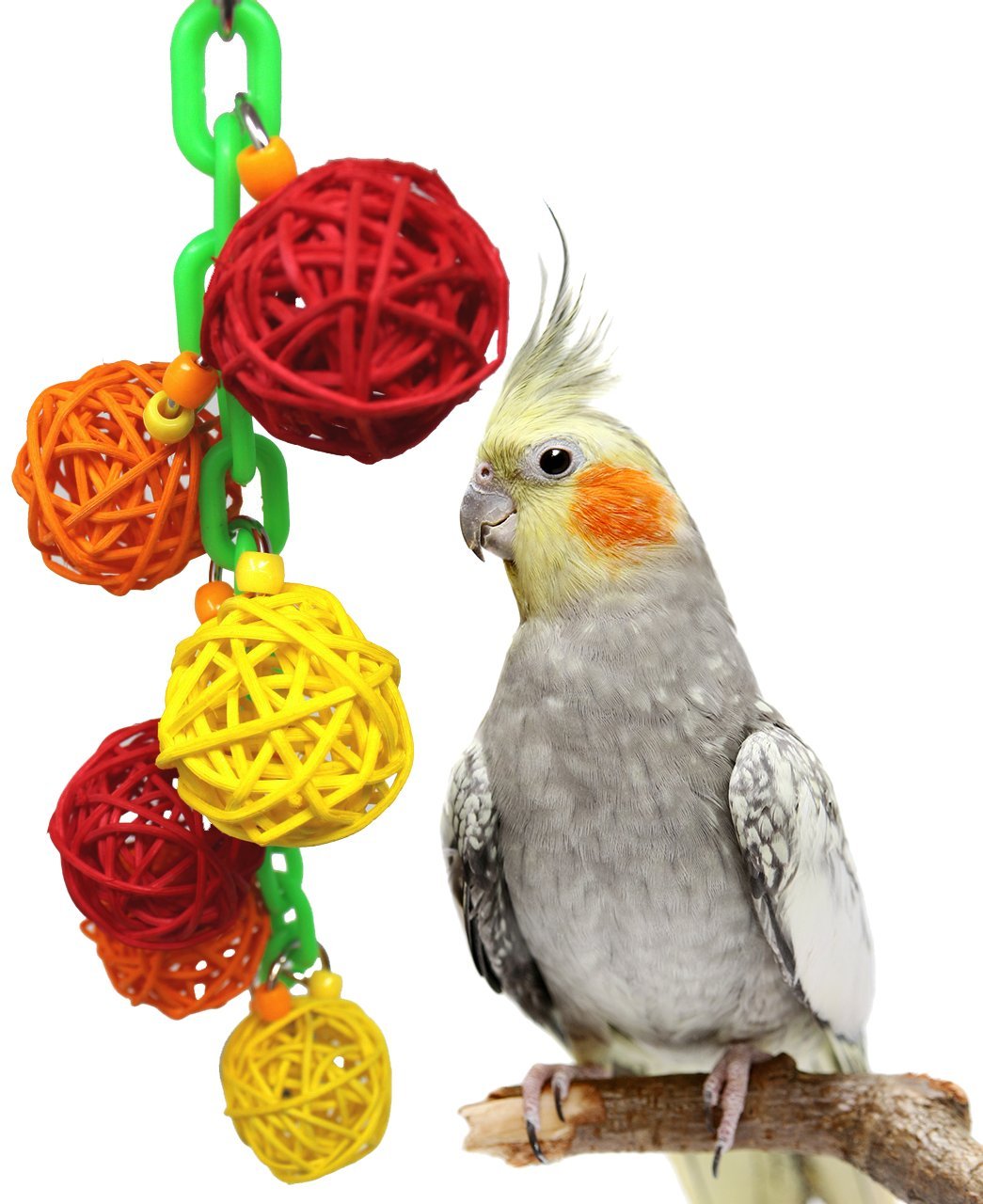 Bonka Bird Toys 829 Small Foraging Balls - Interactive Parrot Toys for Conures, Cockatiels & Lovebirds - Perfect for Mental Stimulation & Playtime
