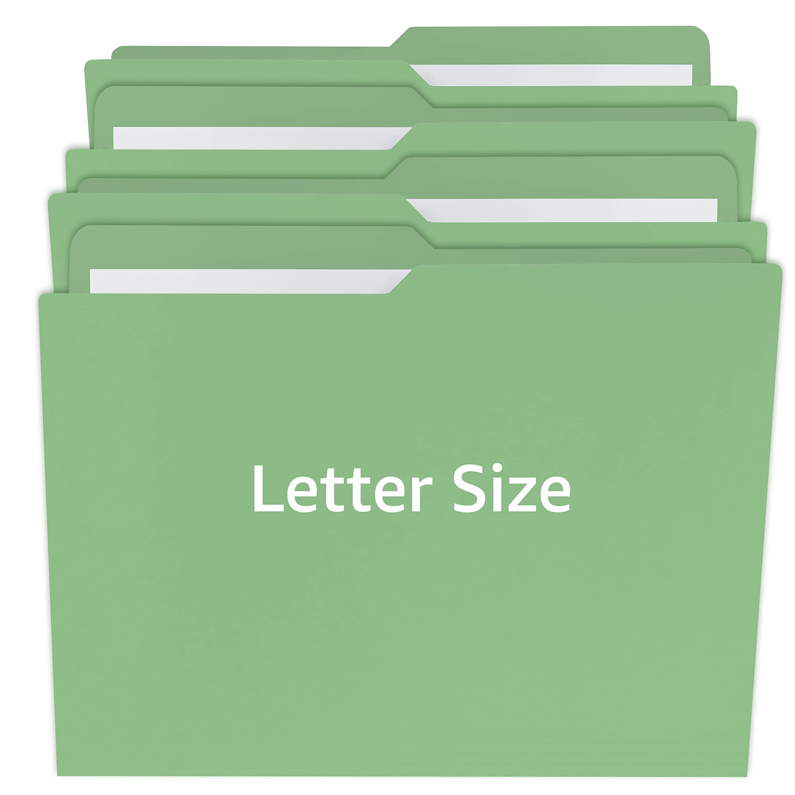 uBoxes Letter Folders - 100 Pack (4 Boxes of 25) - Green Document Organizers for Office, School & Mailing - Perfect for Filing, Mailing & Paper Organization