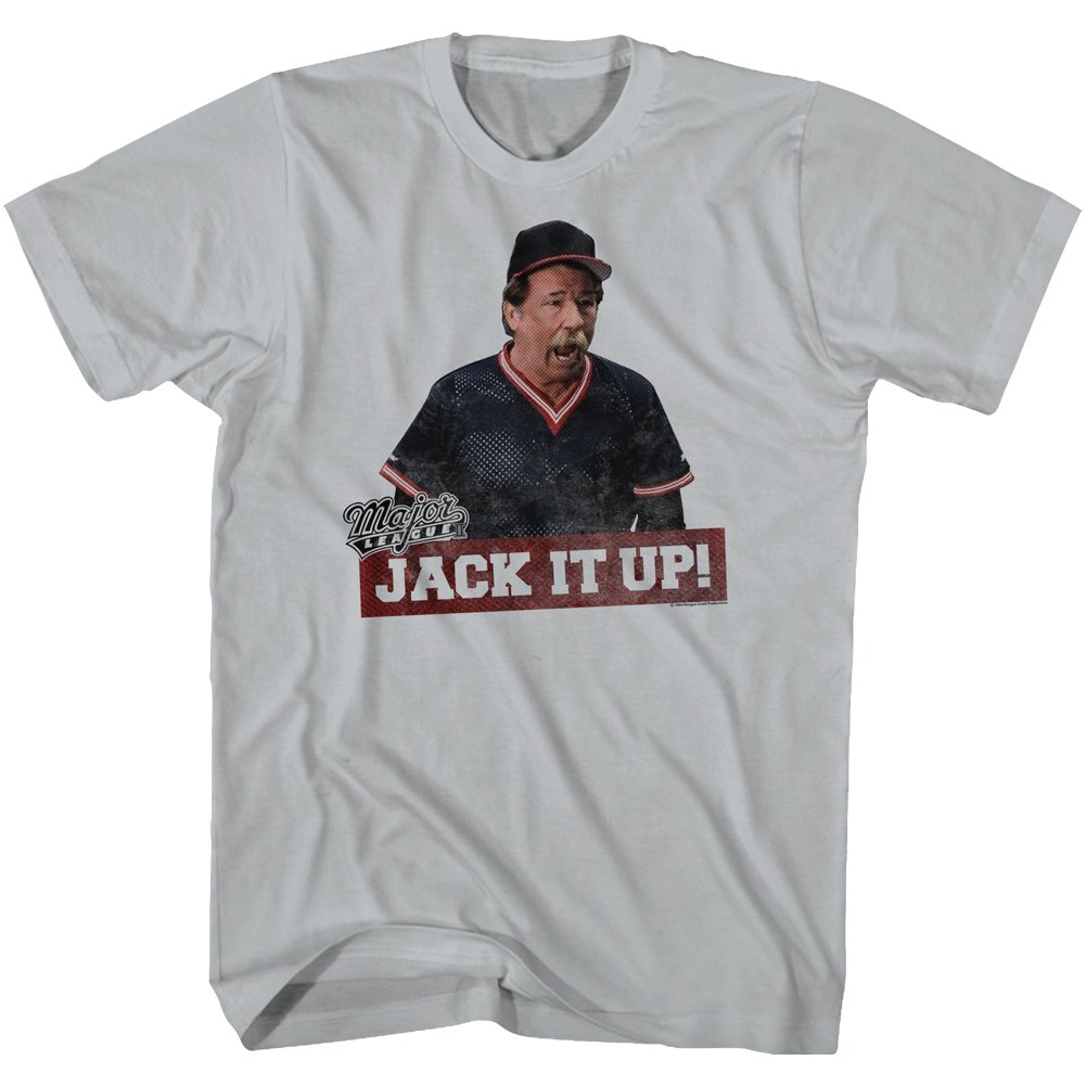 Major League Baseball Jack It Up Silver Graphic T-Shirt - Comfortable Cotton Tee for Fans, Casual Wear & Game Day Outfits
