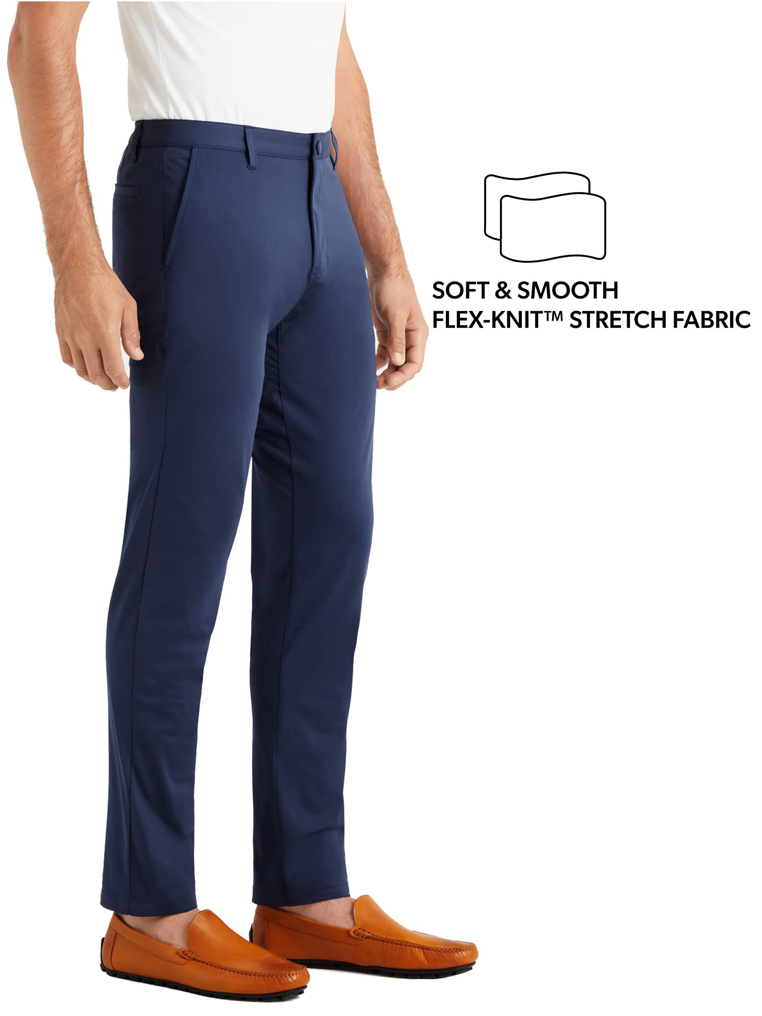 Rhone Commuter Men's Pants - Classic-Fit Stretch Dress Pants for Work & Casual Wear | All-Day Comfort, Wrinkle Resistant Navy (Sizes W28-33L) | Perfect for Office, Travel & Everyday Use