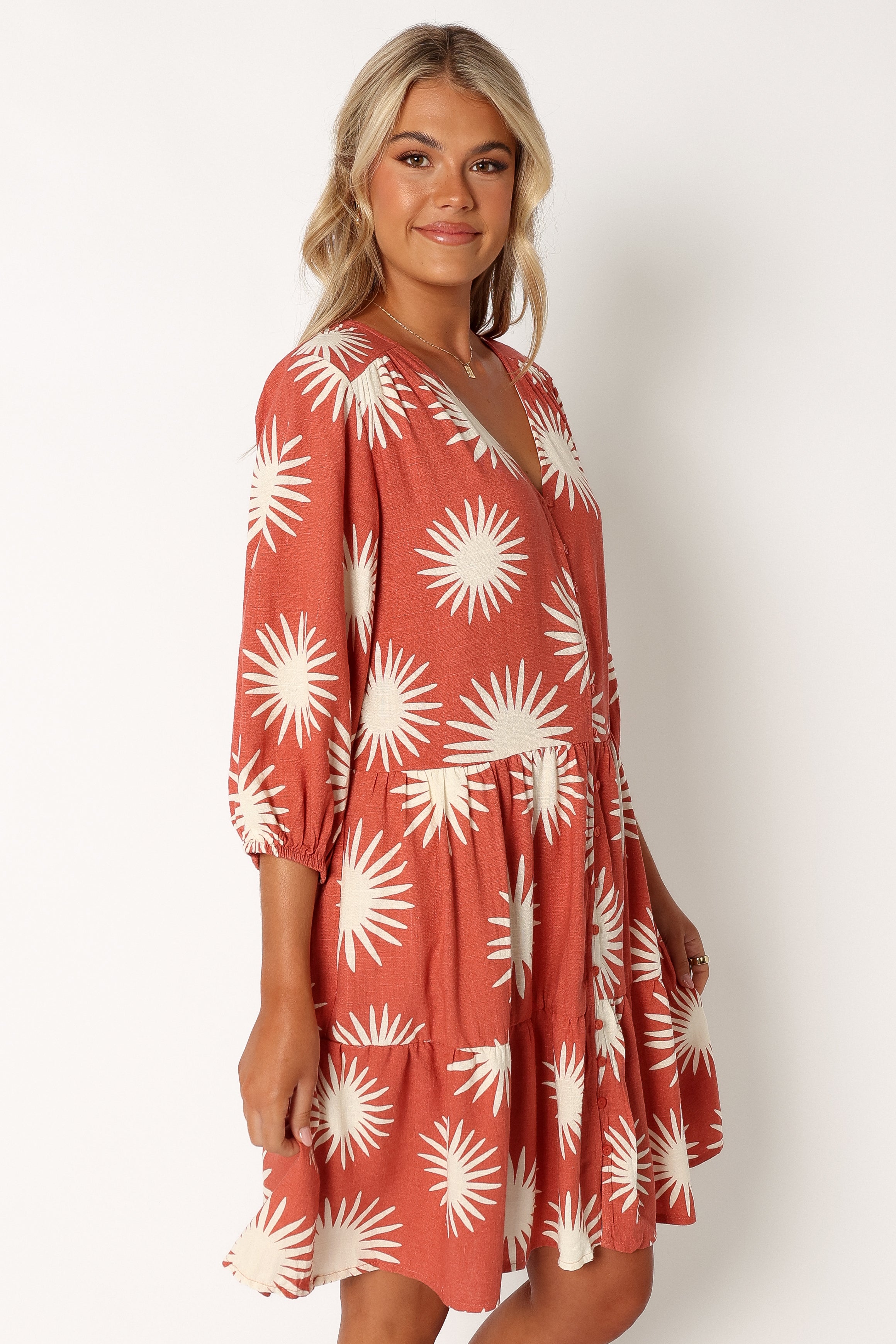 Bennet Long Sleeve Mini Dress with Floral Print - Elegant Party, Date Night & Casual Wear for Women