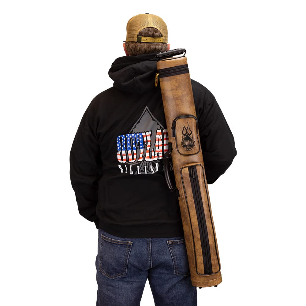 OUTLAW OLH11 1x1 Hard Pool Cue Case - Durable Billiard Cue Stick Storage for Professional & Home Use - Perfect for Pool Halls, Bars, and Game Rooms