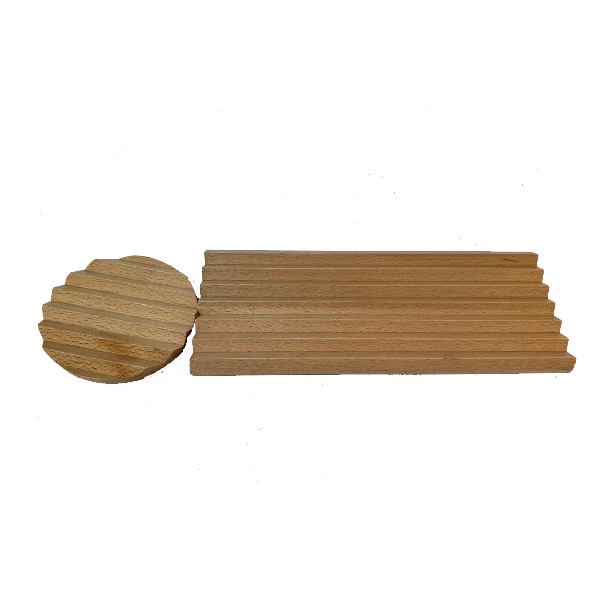 Wave-Shaped Wooden Pen Holder & Desk Organizer - Pencil Tray for Fountain Pens, Markers & Office Supplies - Perfect for Home, Office & Study Desk Organization (Log Design)