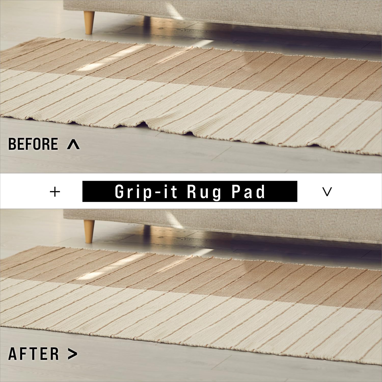 Grip-it Premium Non-Slip Rug Pad for Hardwood Floors - Extra Cushioned 12x18 ft Natural Rug Underlay for Area Rugs & Runner Rugs | Perfect for Living Room, Bedroom & High Traffic Areas