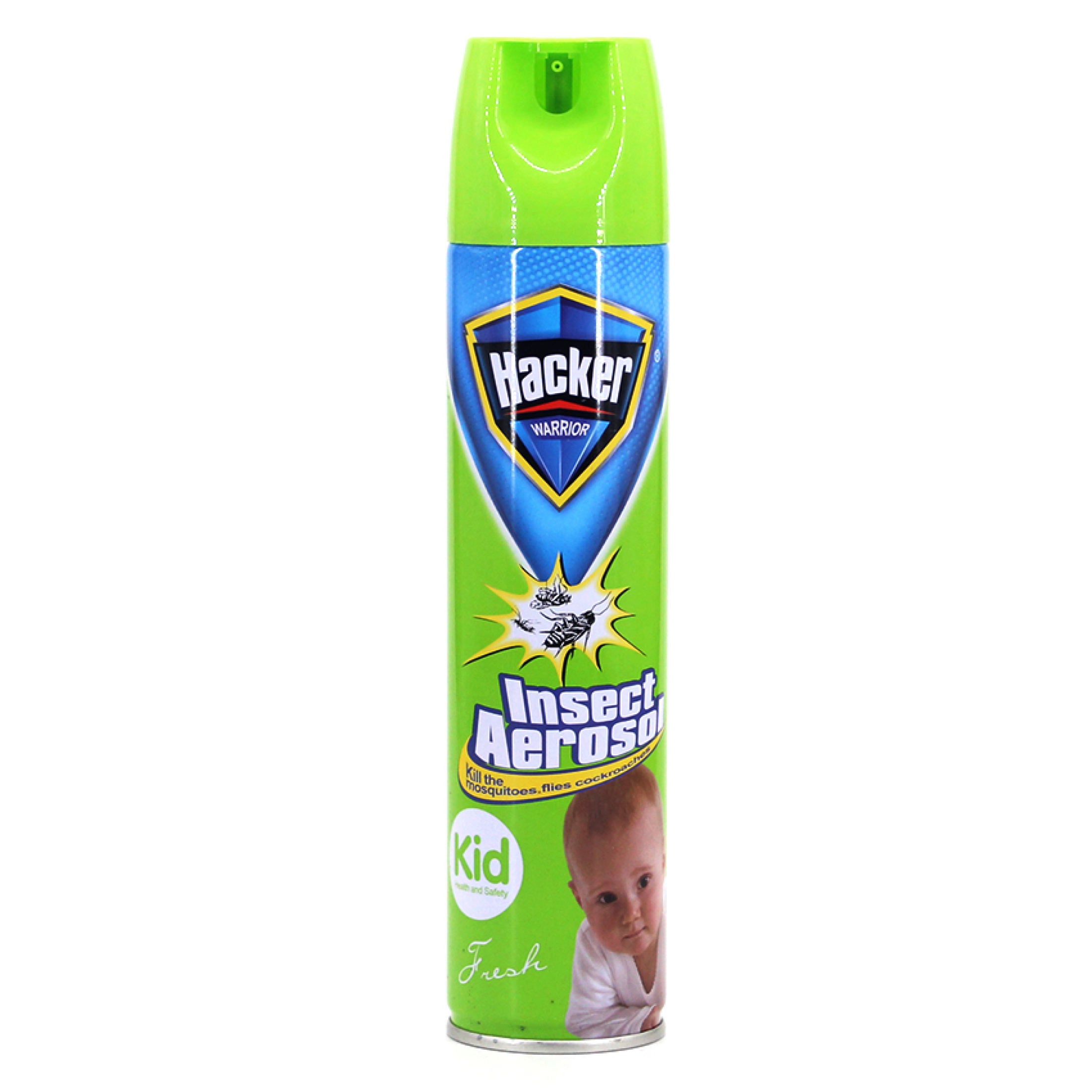 Hacker Warrior 400ml Insect Killer Aerosol Spray - Fast-Acting Bug Spray for Home, Kitchen, Garden & Outdoor Use