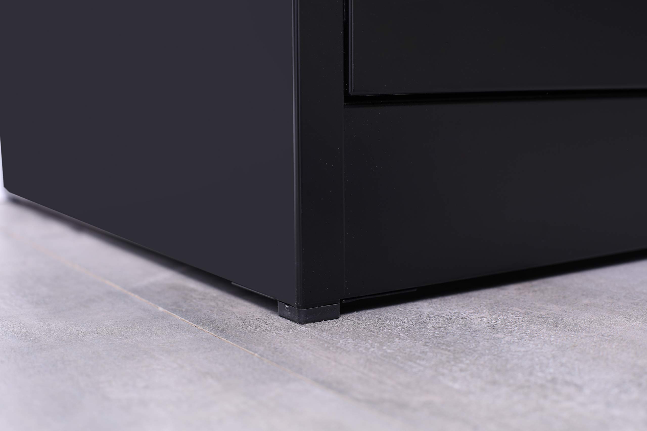 Heavy Duty 2-Drawer Lockable Metal Lateral File Cabinet for Home Office - Secure Document Storage & Organization (Black) | Perfect for Home, Office & Business Use