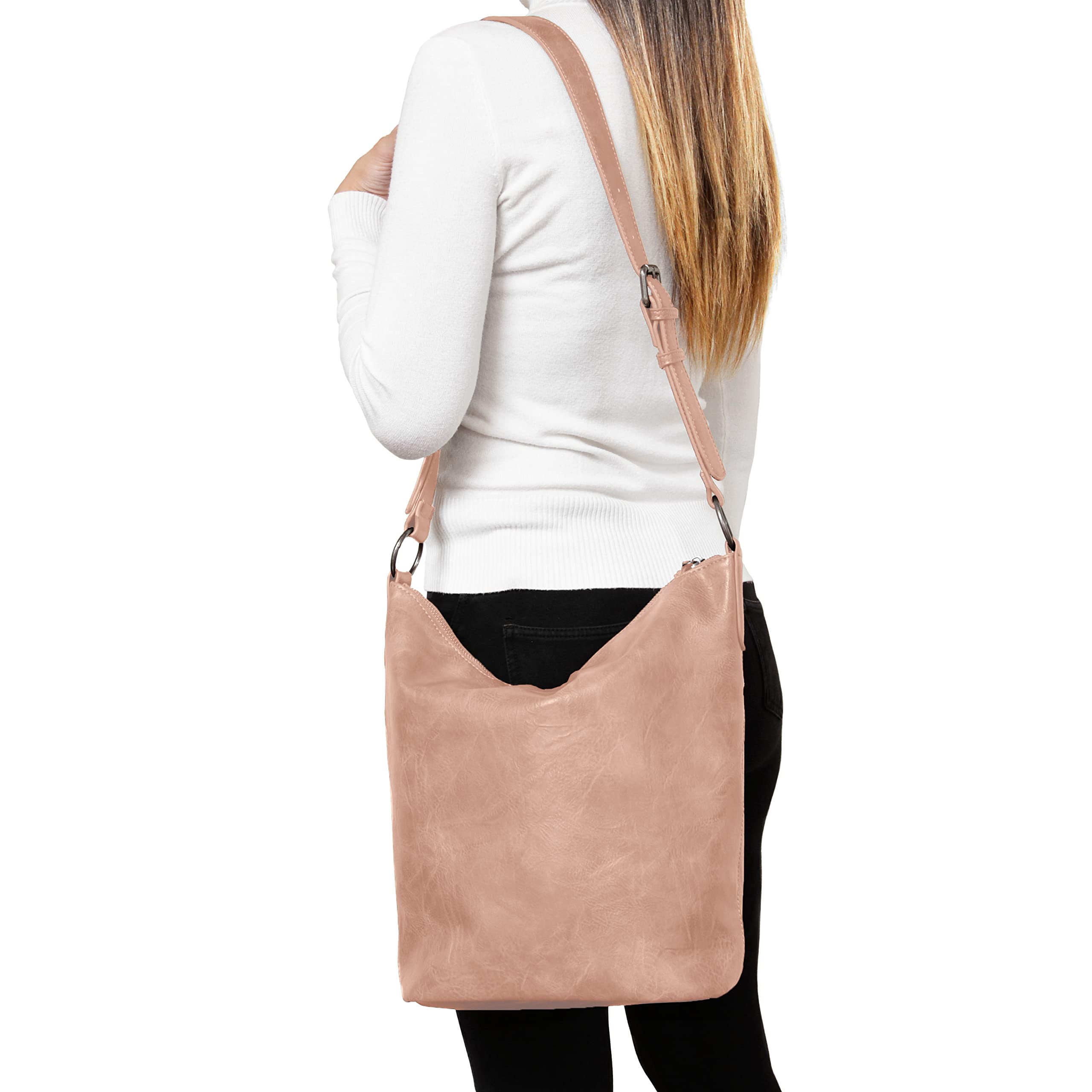 Joy Susan Crossbody Bucket Handbag - Stylish Nori Tote Purse for Women, Fashionable Shoulder Bag with Adjustable Strap, Perfect for Work, Travel & Daily Use