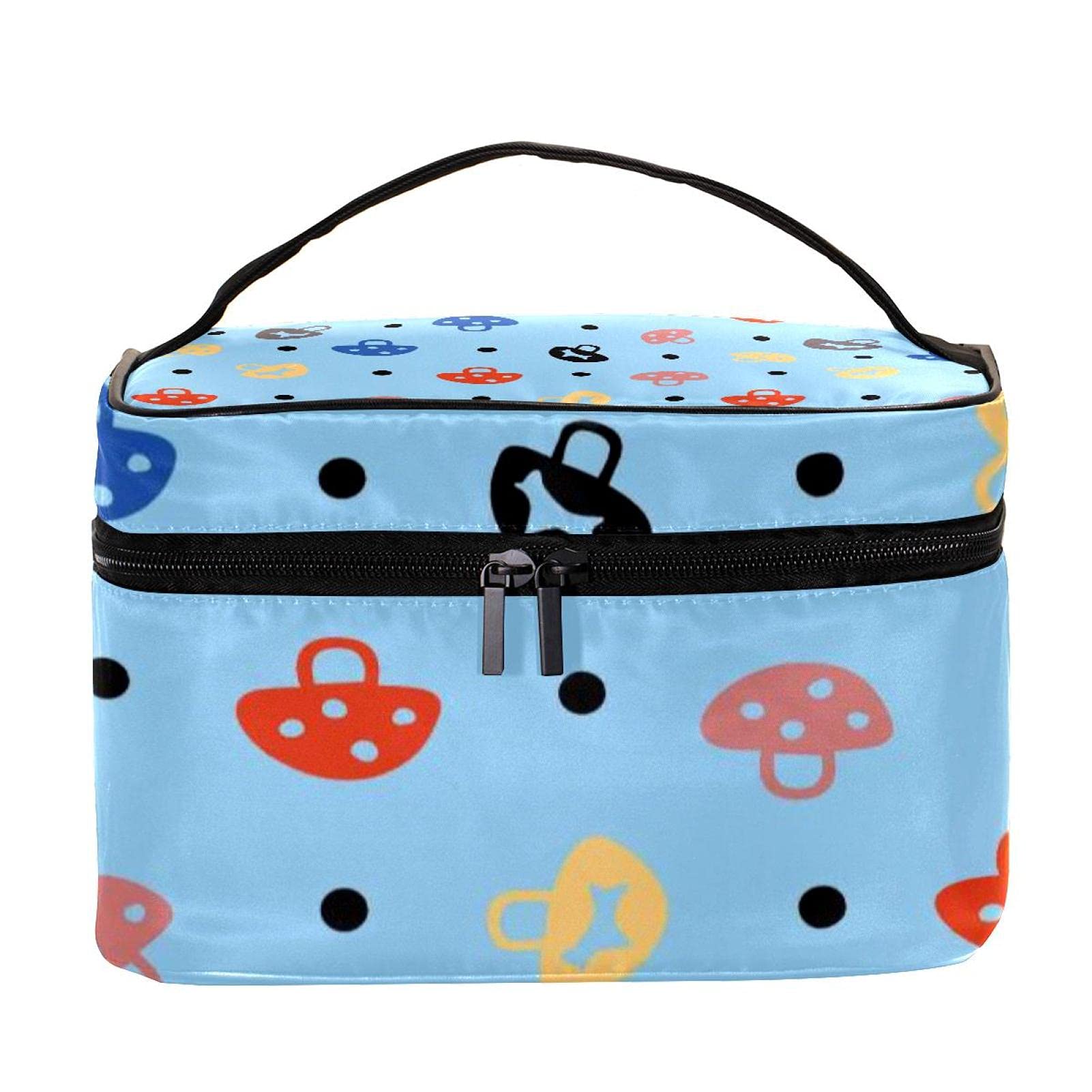 Cute Mushroom Cosmetic Bag for Women - Travel Makeup Organizer for Girls