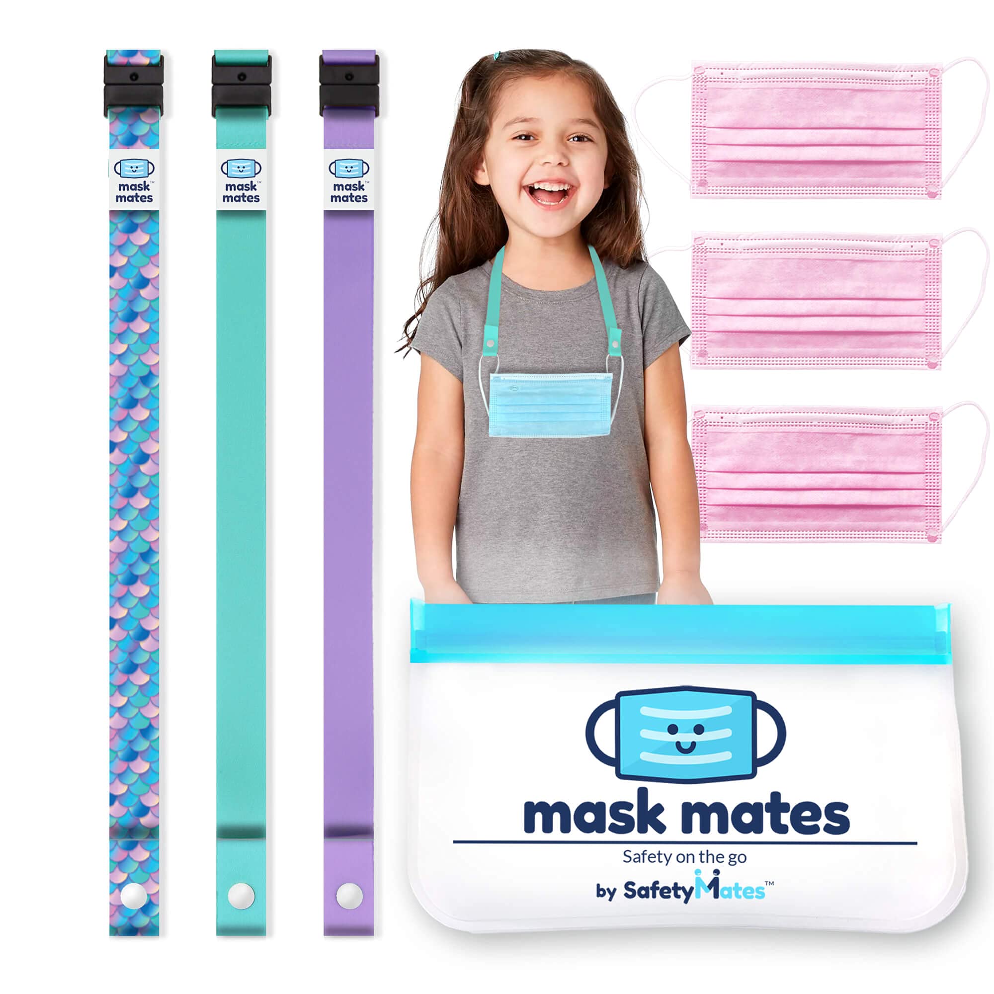 Kids & Adults Breakaway Mask Lanyard - Neck Strap for Comfort & Safety - School & Travel Use