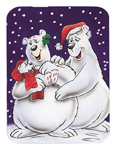 Holiday Polar Bears Mouse Pad - Large Washable Non-Slip Desk Mat for Home Office, Gaming & Computer Work | Christmas Themed Mousepad & Hot Pad Trivet for Kitchen & Workspace Decor