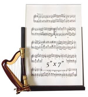 Elegant Harp Picture Frame - Perfect for Music Lovers & Home Decor | Unique Musical Instrument Photo Display for Walls, Shelves & Gifts