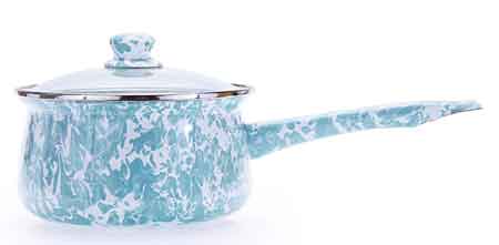 Premium Sea Glass Sauce Pan - Nonstick Ceramic Cookware for Sauteing & Simmering - Perfect for Pasta, Soups & Sauces - Eco-Friendly & Dishwasher Safe