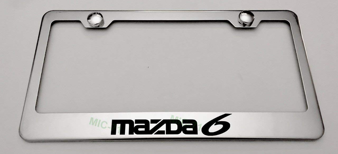 Stainless Steel License Plate Frame for Mazda 6 - Durable Silver Car Tag Holder, Universal Fit, Perfect for Mazda Vehicles, Ideal for Car Shows & Daily Driving