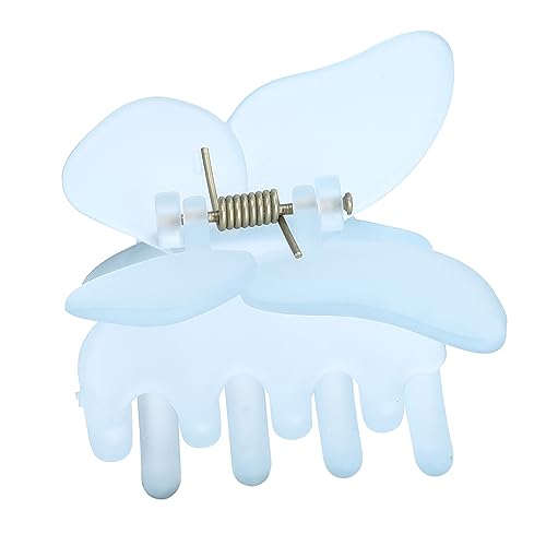 FRCOLOR Butterfly Hair Clips for Women - Thick Hair Claw Clips, Stylish Mini Side Hair Clamps, Frosted Plastic Jaw Clamp Barrette Accessories - Perfect for Ponytails, Buns, and Half-Up Hairstyles