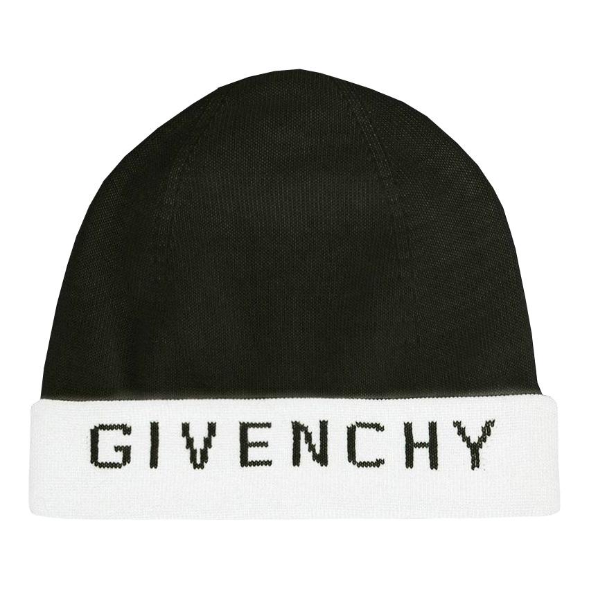 Givenchy Black & White Reversible Beanie Hat for Men & Women - Winter Fashion Accessory for Cold Weather & Outdoor Activities