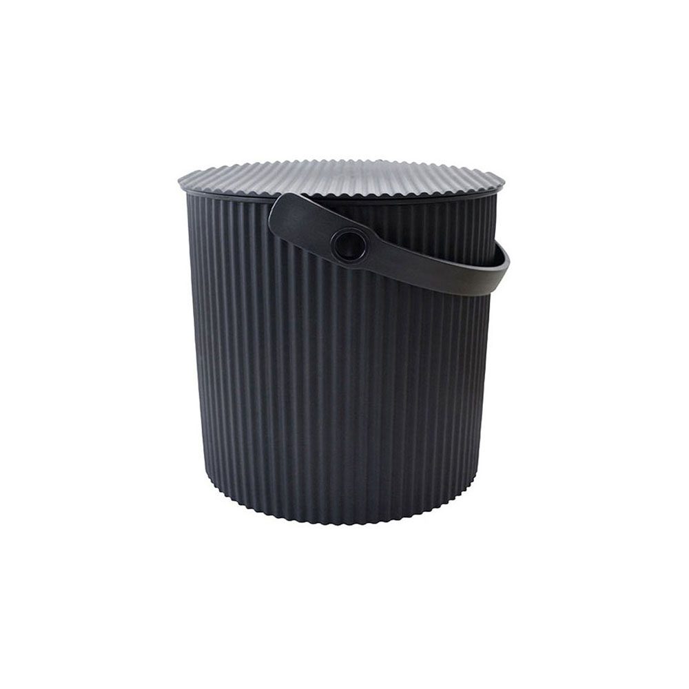 HACHIMAN KASEI 4L Black Compost Bin for Kitchen Countertop - Odor-Free Food Waste Storage Container for Eco-Friendly Composting at Home, Office, or Garden