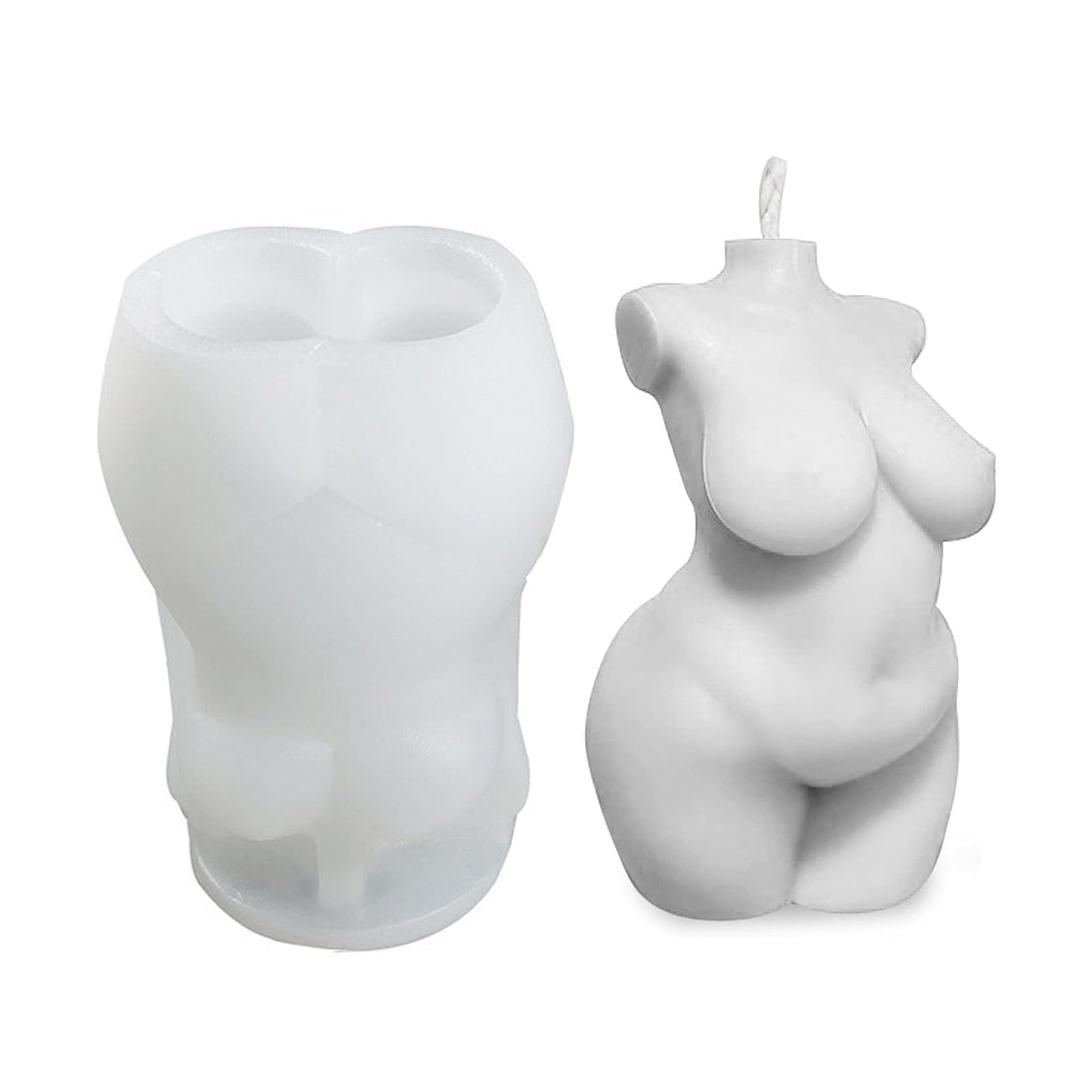 3D Silicone Woman Body Candle Molds for DIY Candle Making - Female Human Wax Molds for Homemade Candles, Soap Making, Epoxy Resin & Plaster Casting - Perfect for Home Decor, Spa Gifts & Craft Projects