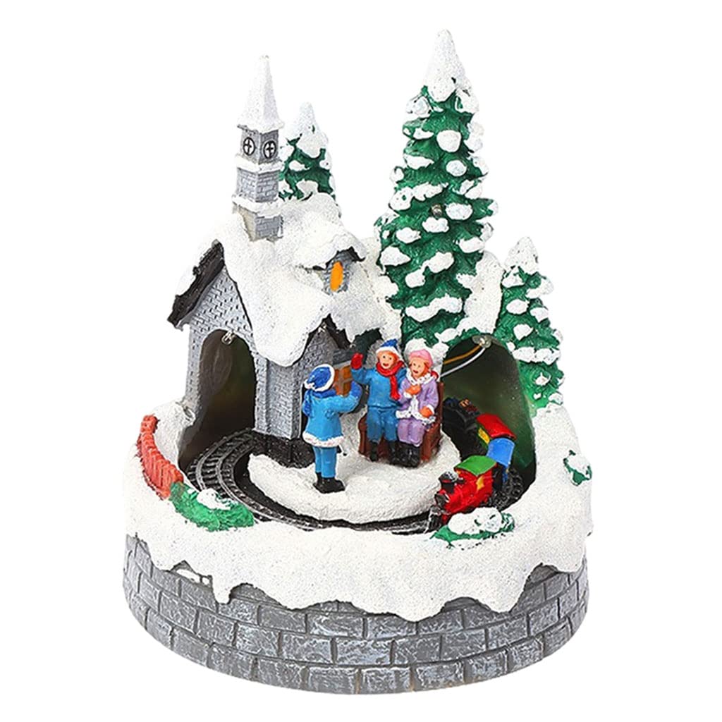 LED Music Snow House Decorations - Luminous Christmas House Statue for Desktop, Party & Wedding Decor - Perfect for Holiday Home Decor, Gift Giving & Festive Celebrations
