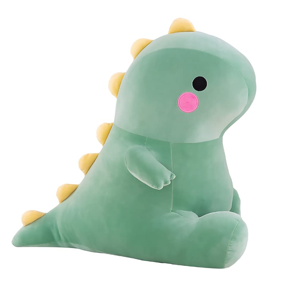 Soft Dinosaur Plush Toy Pillow - Cute Stuffed Animal Back Cushion for Kids | Comfortable Lumbar Support | Perfect Birthday Gift for Boys & Girls | Green 8.66