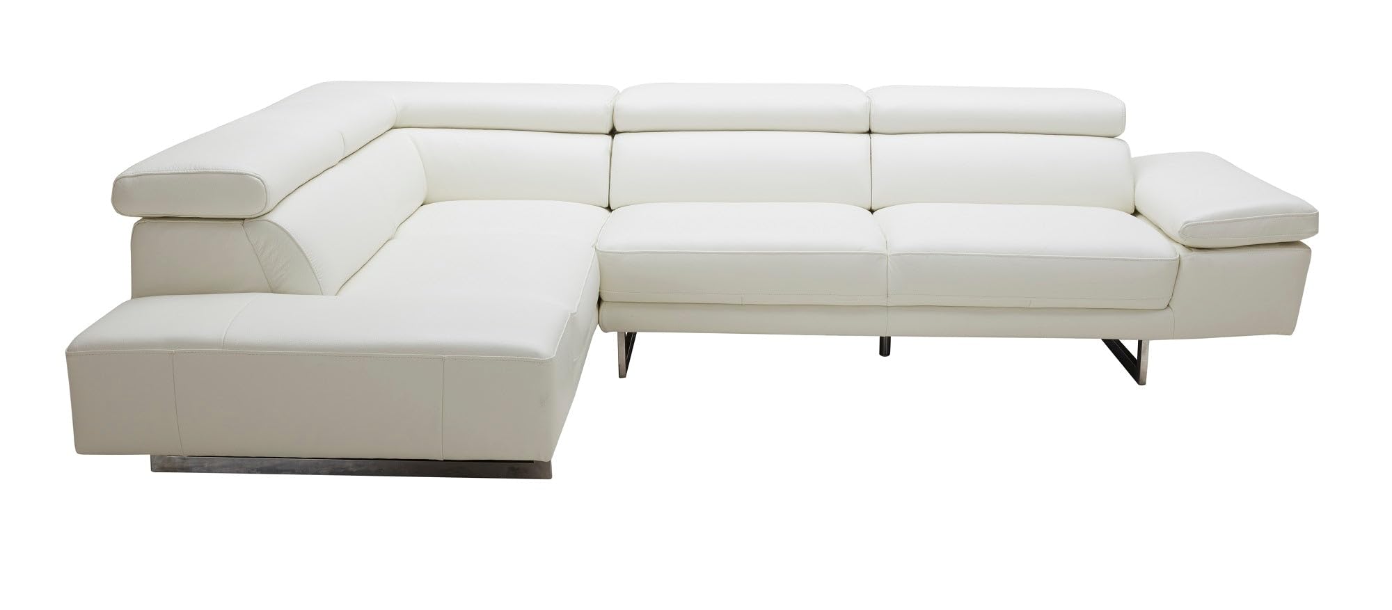 J&M Furniture 1717 Italian Leather Sectional Sofa - Left Hand Facing L-Shaped Couch for Living Room, Home Theater & Office Lounge | Premium Genuine Leather, Modern Design & Comfortable Seating