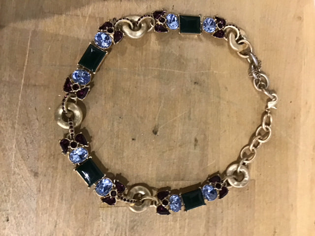 Multi Stone Gold Choker Necklace - 14K Gold Plated Layered Chain Choker with Gemstones for Women | Perfect for Parties, Weddings & Special Occasions