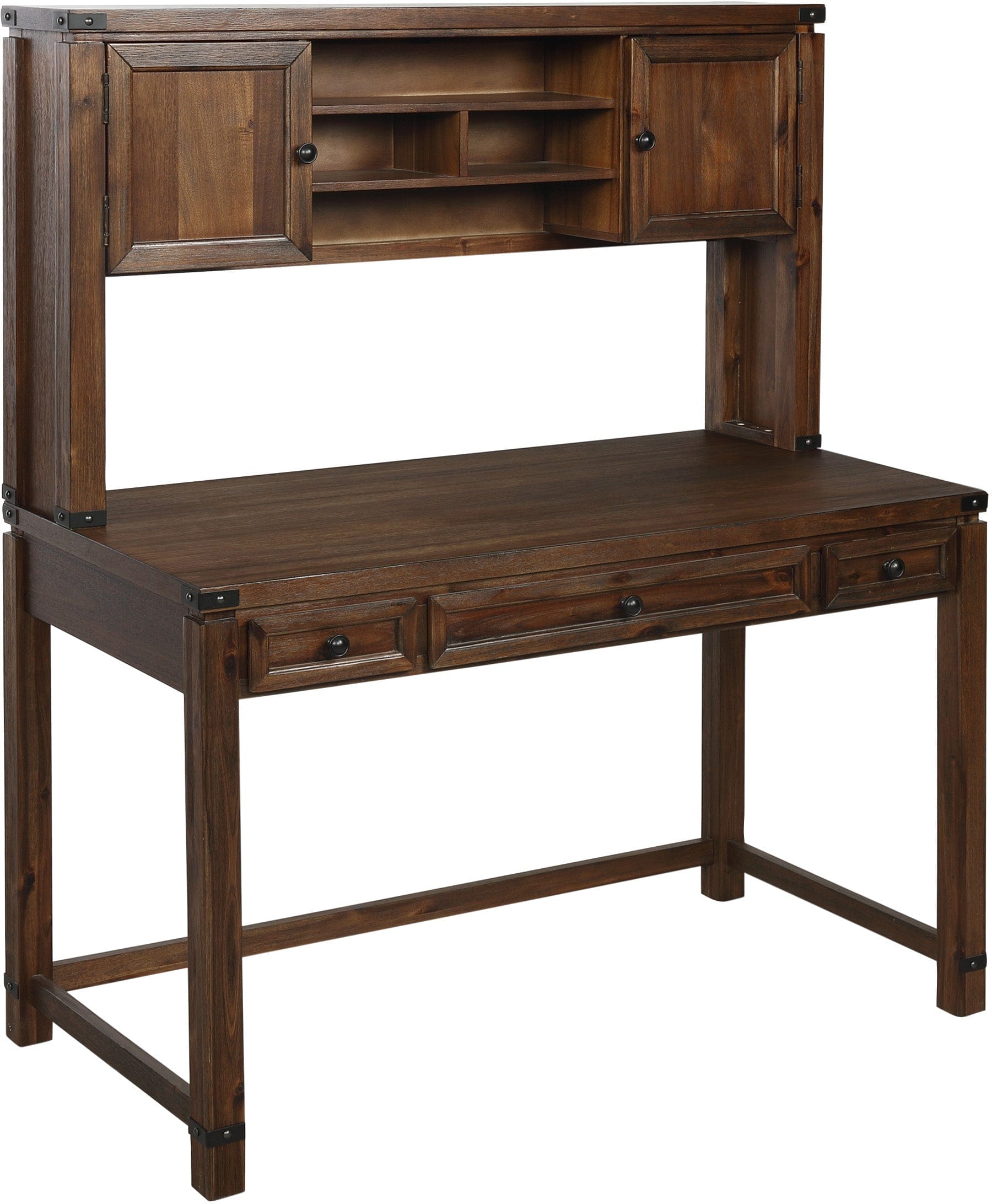 Office Star Baton Rouge Hutch and Desk [BTDH2937] - Stylish Home Office Furniture for Work & Study - Perfect for Small Spaces & Remote Work