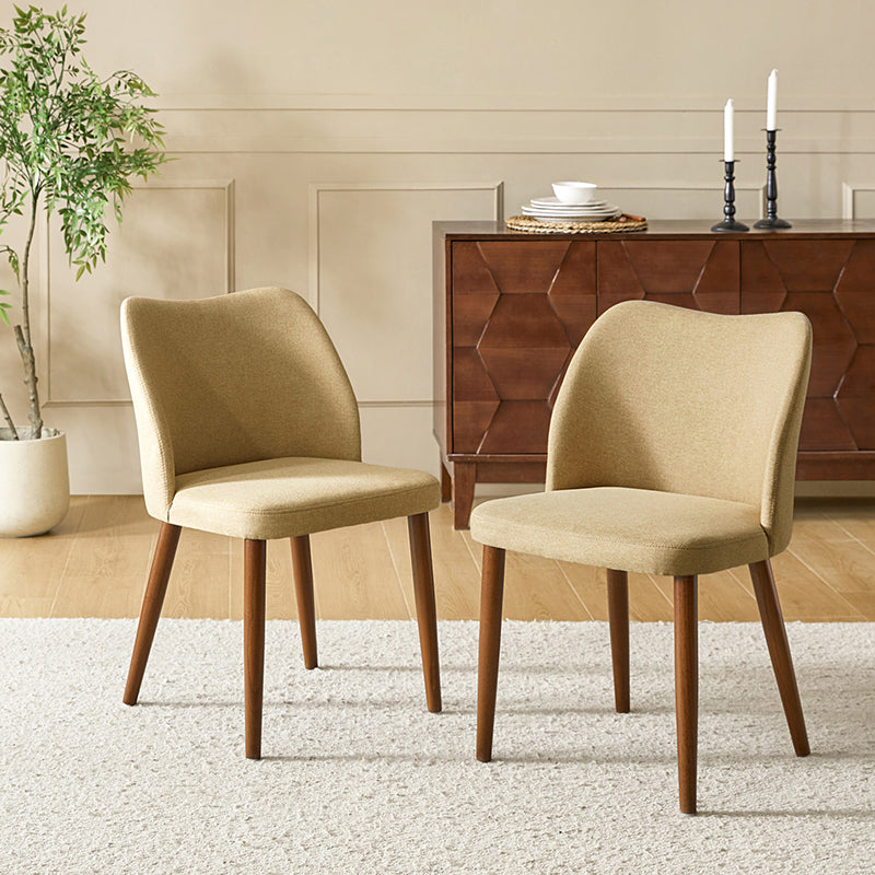 Mid Century Modern Upholstered Dining Chairs - Diana Collection | Stylish Upholstered Side Chairs for Kitchen, Dining Room & Office | Comfortable & Elegant Seating Solution