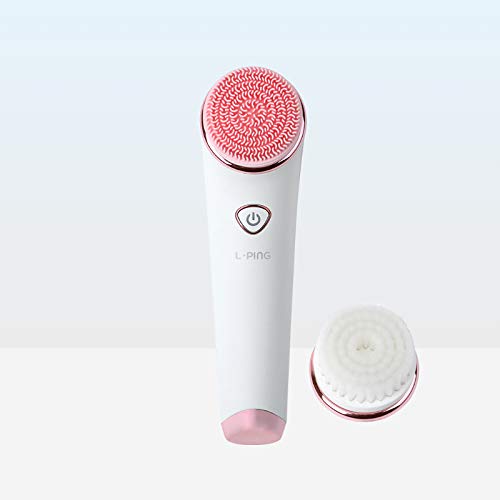 L.PING FACE Automatic Drying Cleanser D-VI (White) - Electric Facial Cleansing Brush for Deep Pore Cleansing & Skin Care - Perfect for Daily Skincare Routine & Travel Use